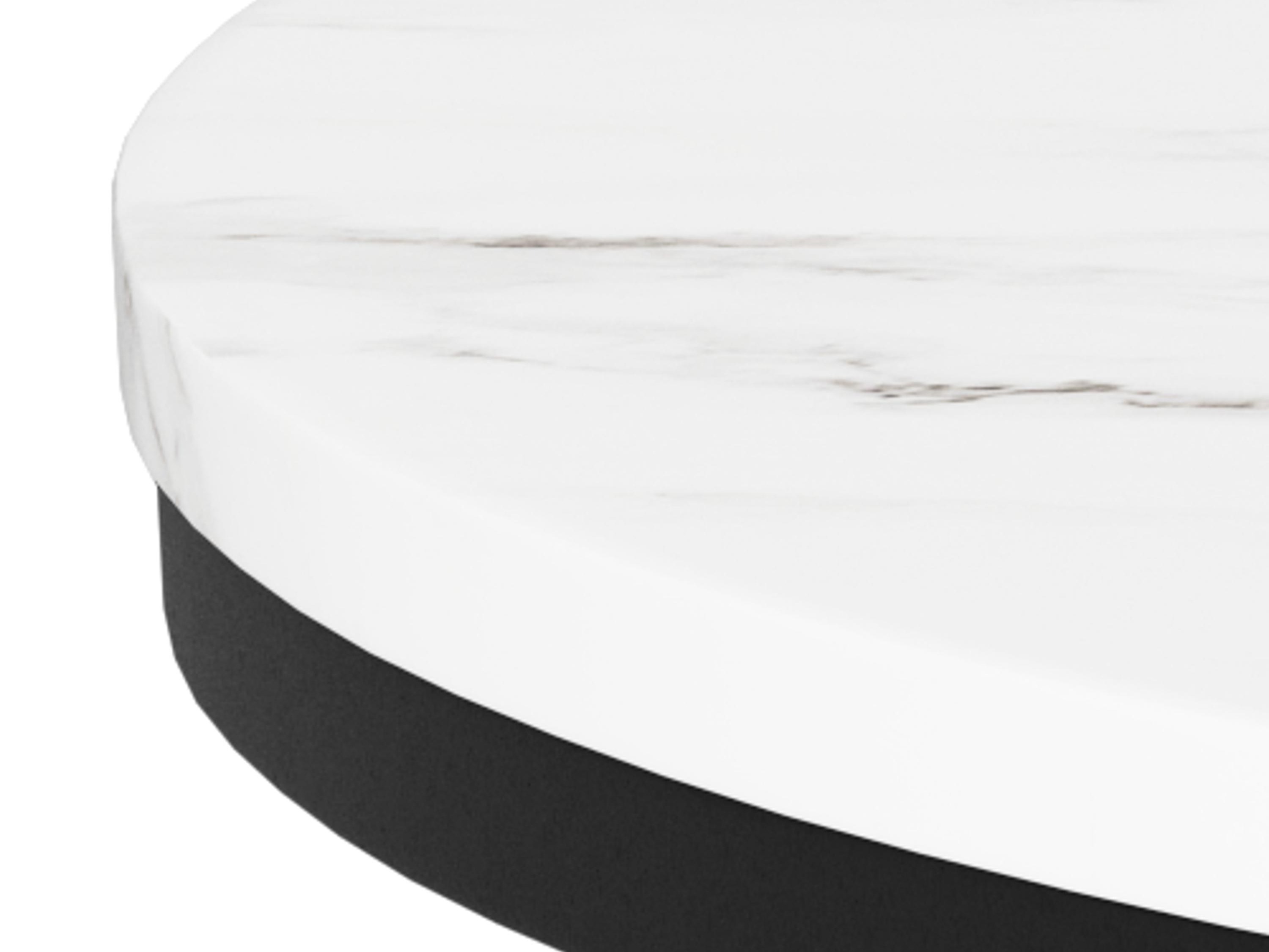 Table basse Norsica 692 (Noir + Marbre blanc)