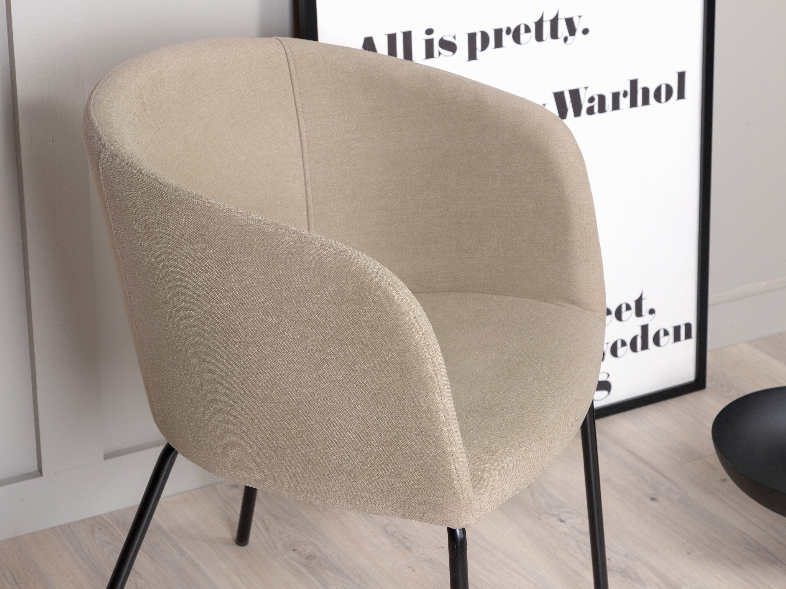 Chaise Dallas 2603 (Beige + Noir)