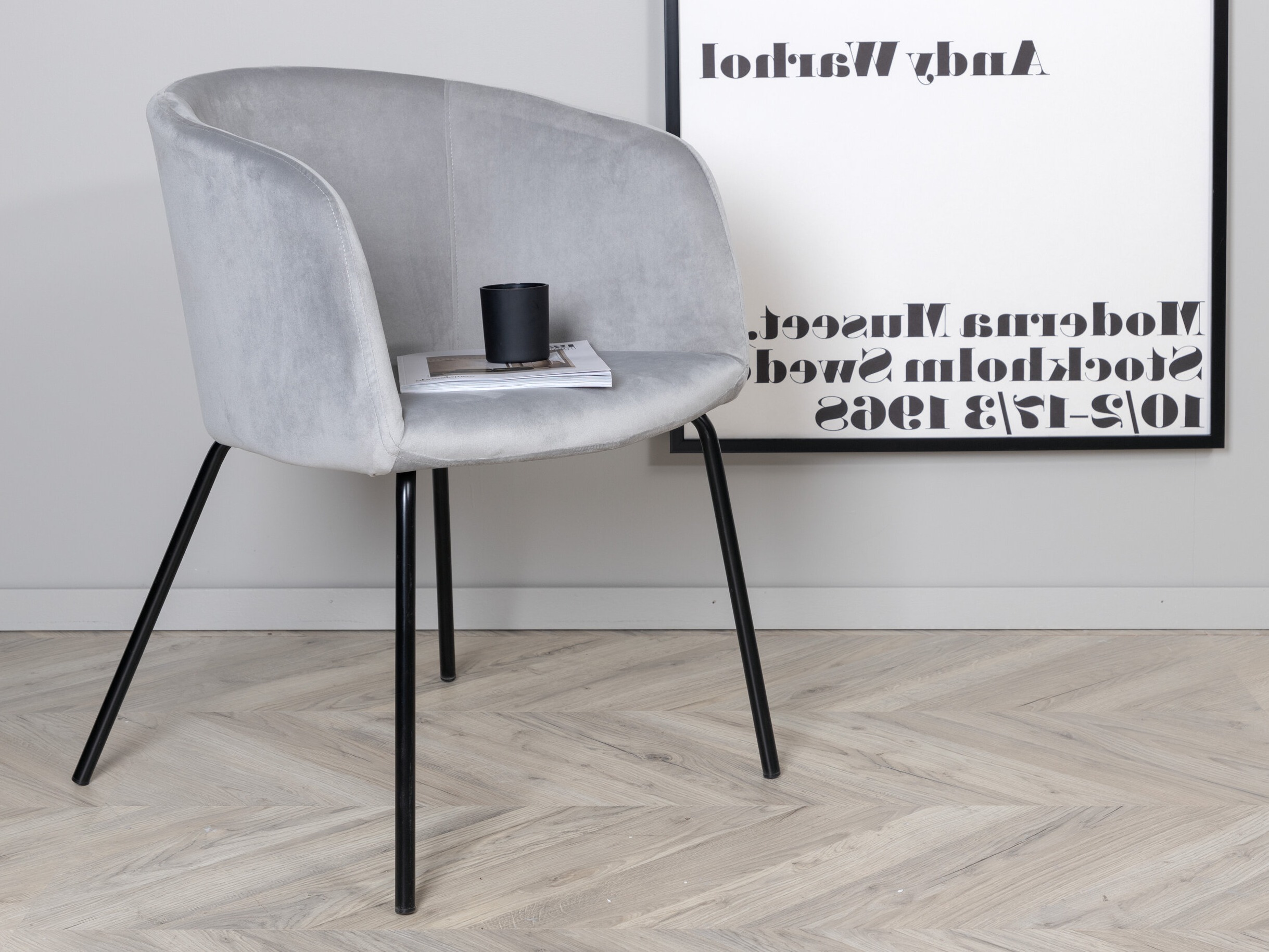 Chaise Dallas 2603 (Gris + Noir)