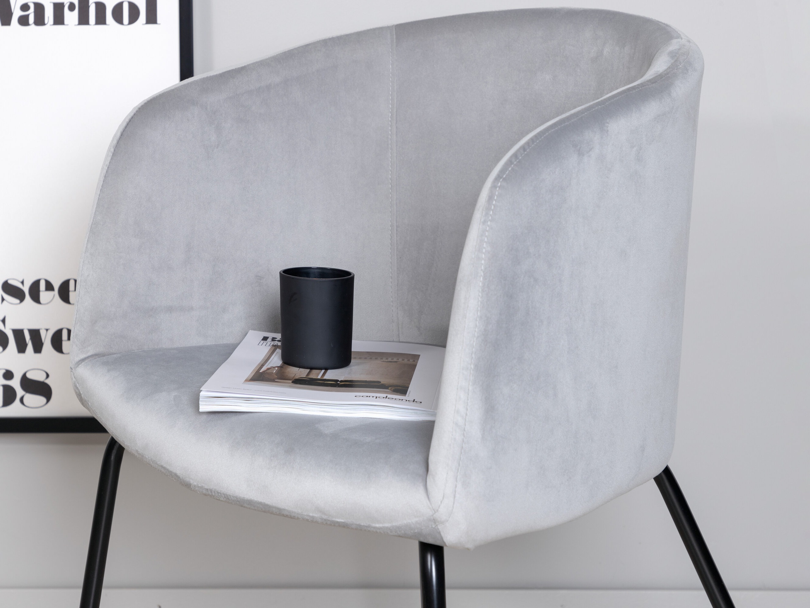 Chaise Dallas 2603 (Gris + Noir)