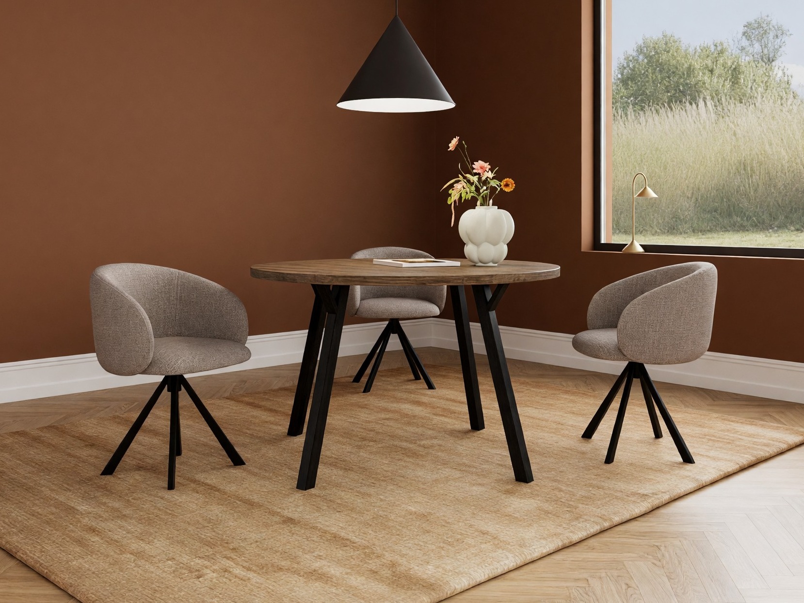 Chaise Norsica 1111 (Gris brun)