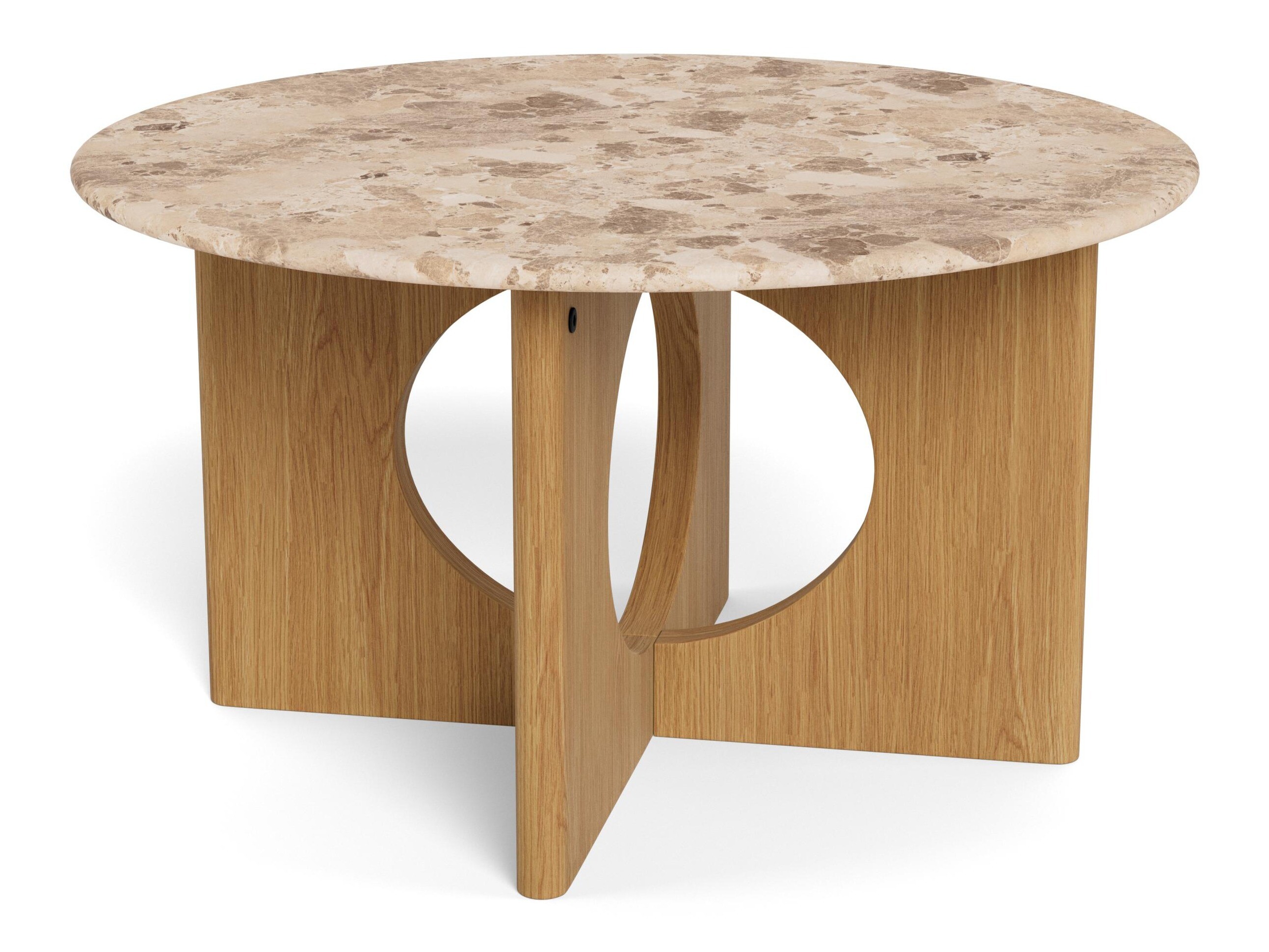 Table basse Norsica 1112 (Chêne clair + Marbre marron)