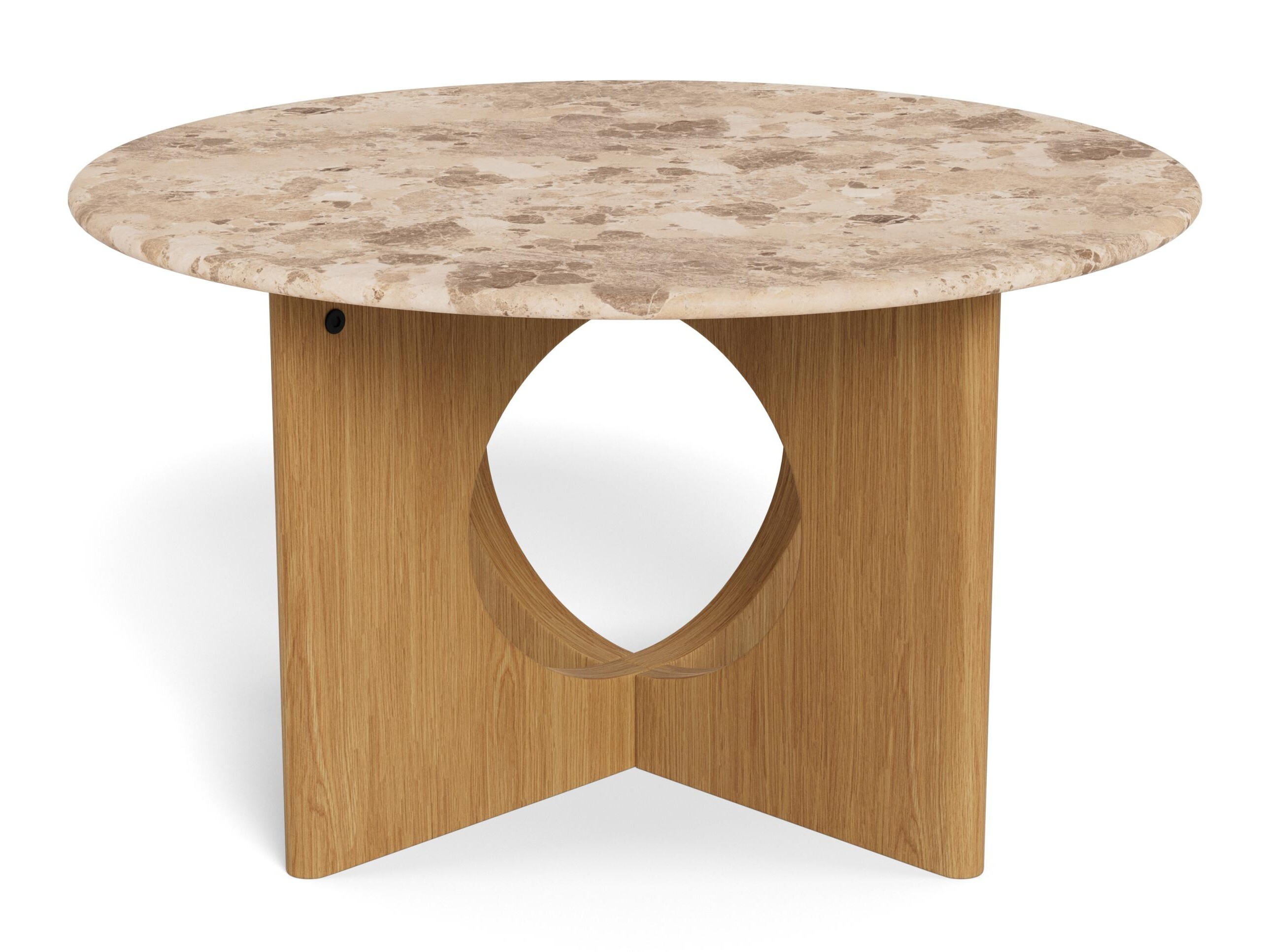 Table basse Norsica 1112 (Chêne clair + Marbre marron)