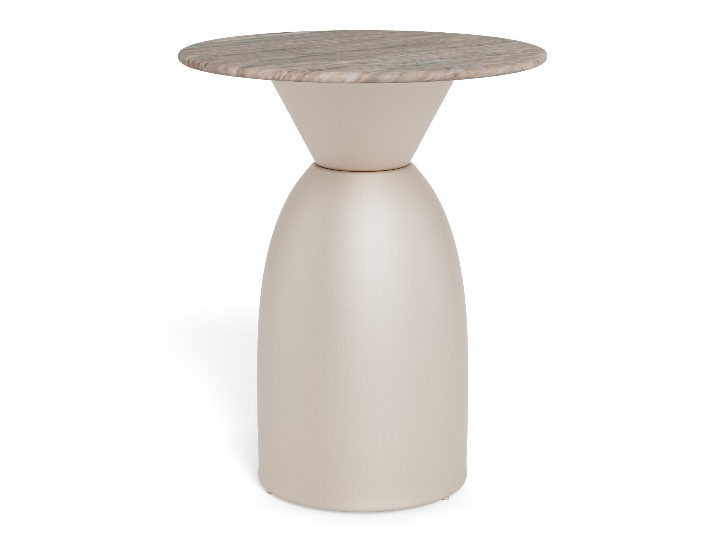 Table d'appoint Norsica 1074 (Gris clair + Marbre gris)
