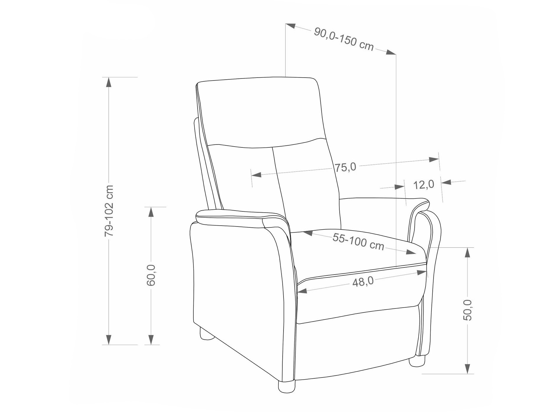 Fauteuil inclinable Houston 2229 (Beige)