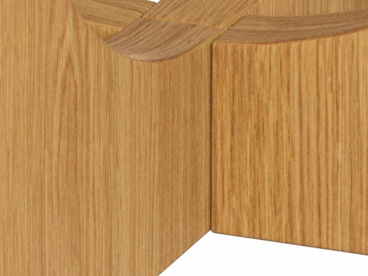 Table basse Norsica 1112 (Chêne clair + Marbre marron)