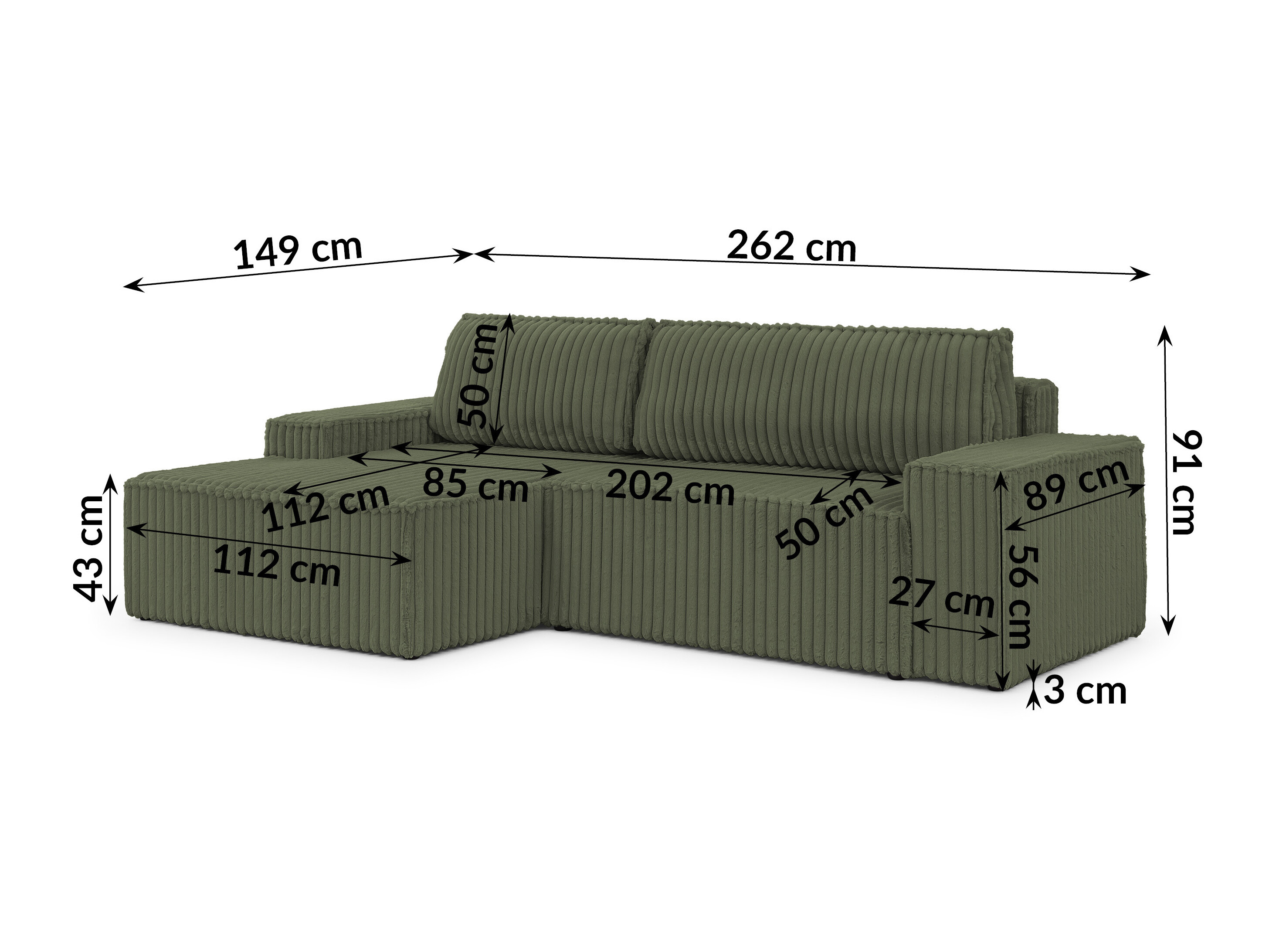 Canapé d'angle Rocklin 229 (Vito 77)
