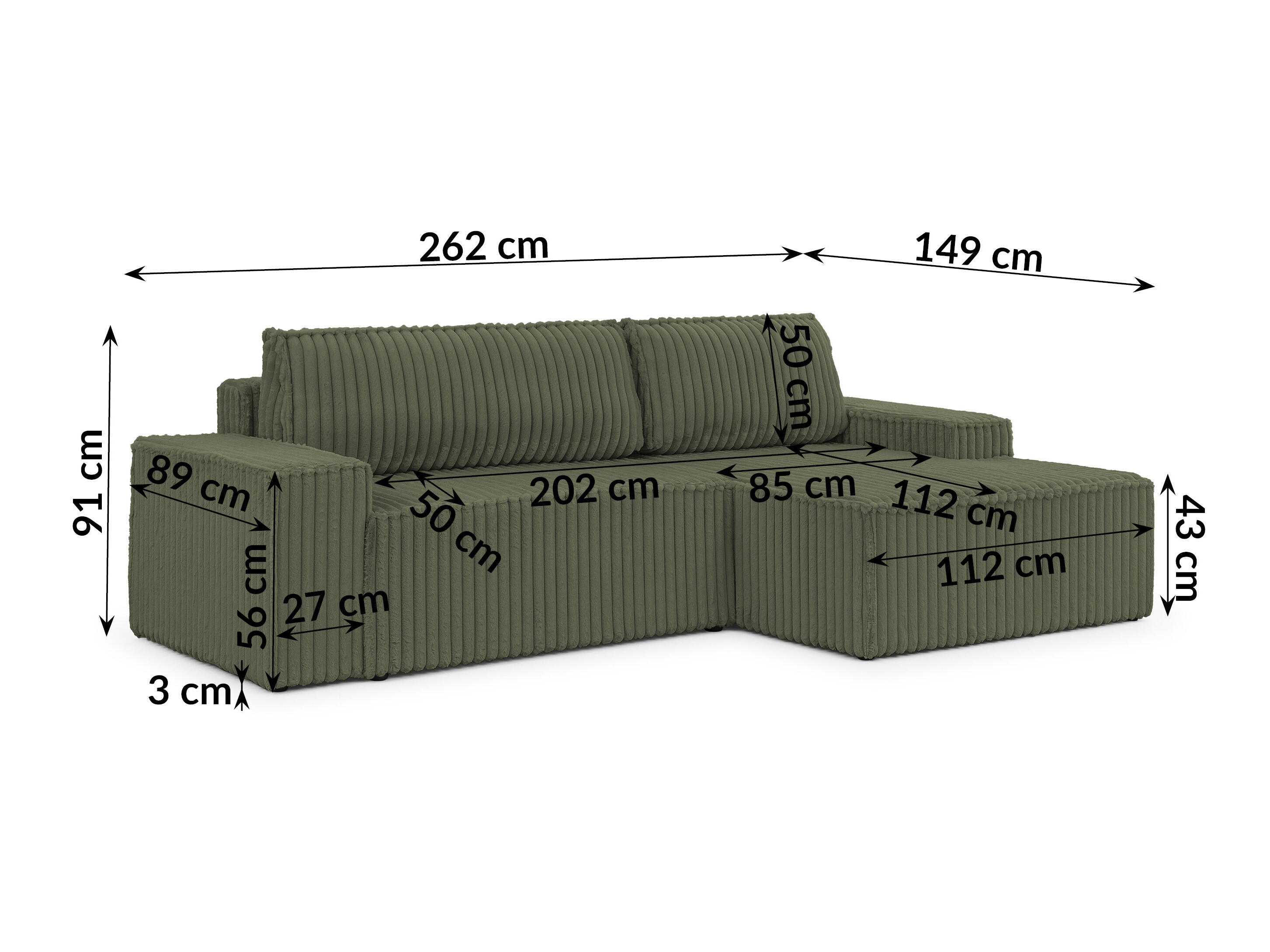 Canapé d'angle Rocklin 229 (Vito 77)
