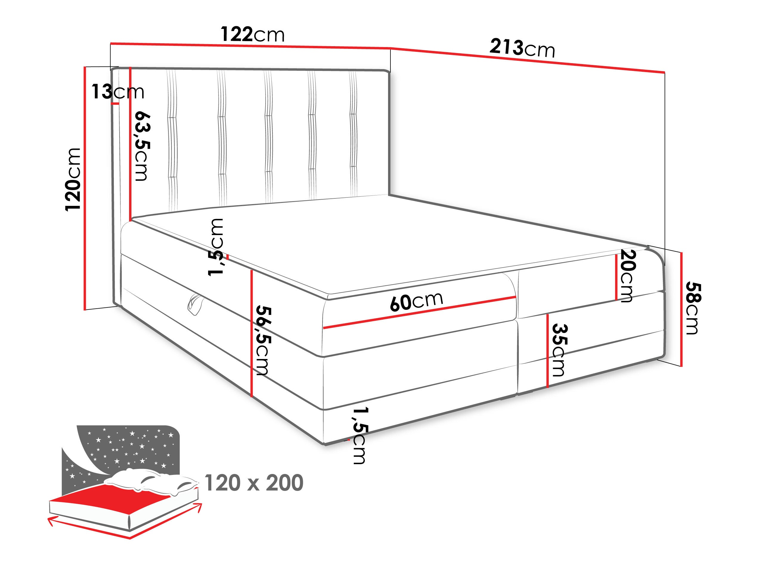 Lit boxspring Villa (Kameleon 9 + Kameleon 29)