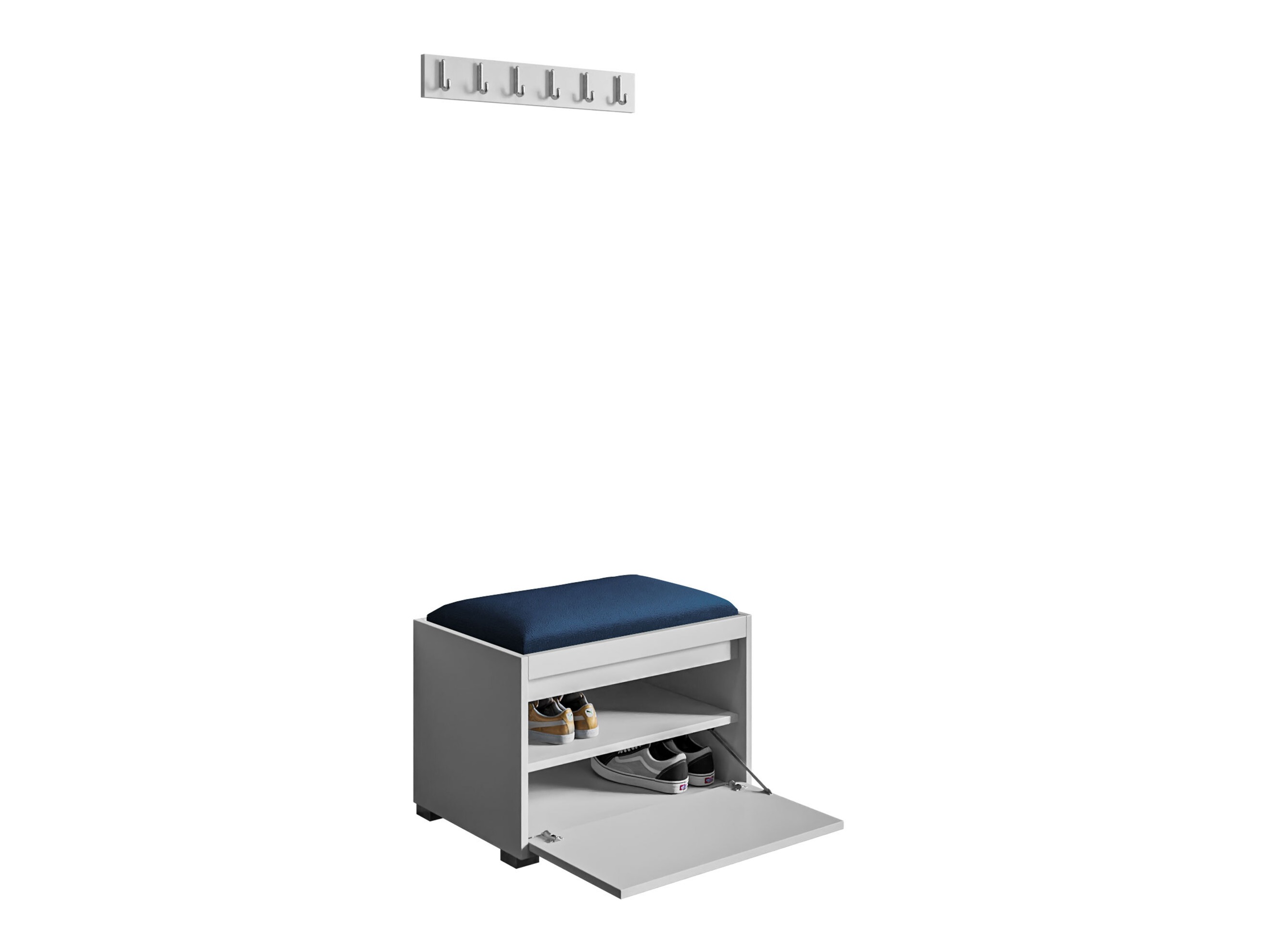 Ensemble de meubles d’entrée Comfivo Pinus VIII (Blanc + Polo 891)