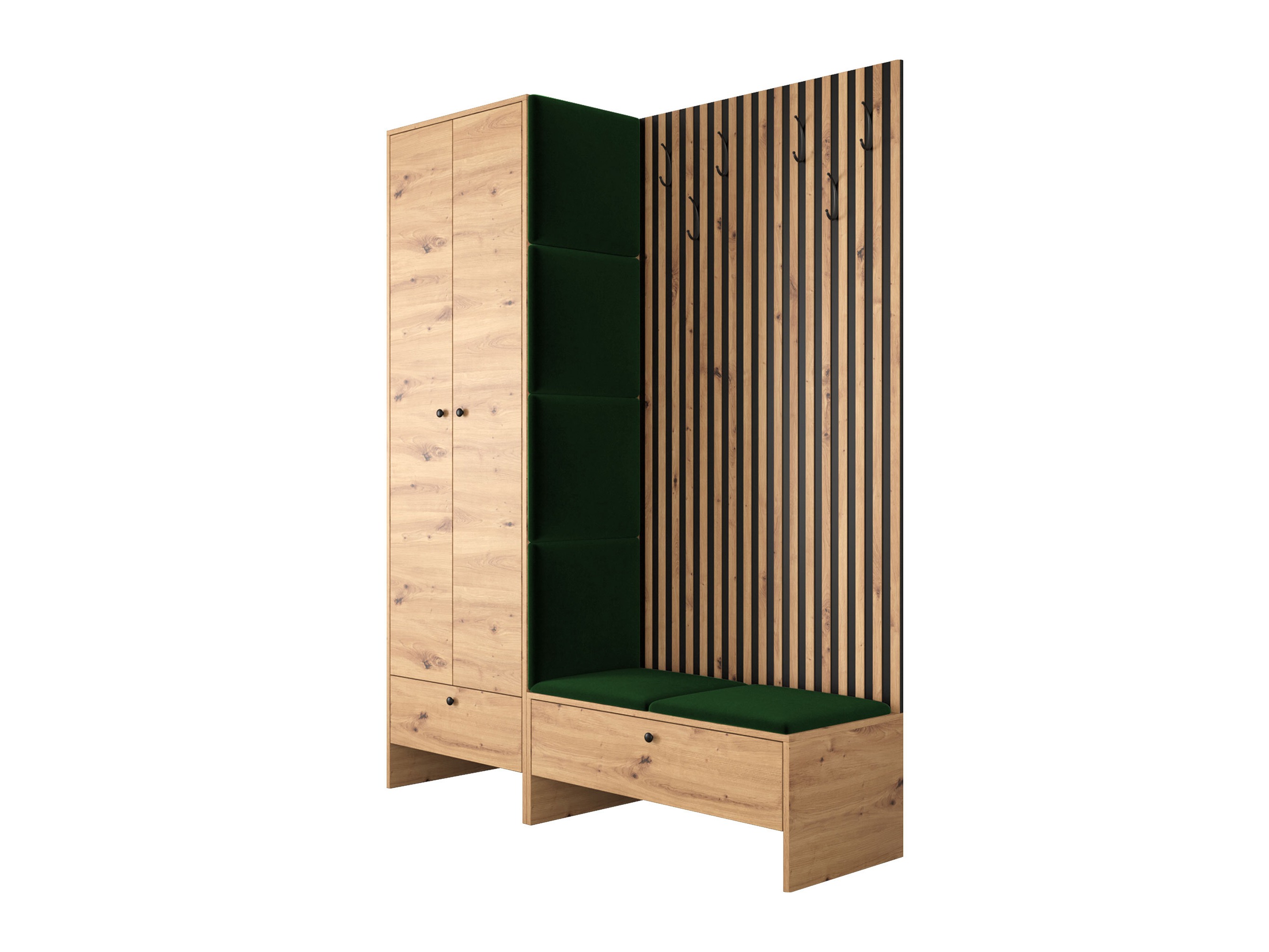 Meuble d'entrée Donio III (Chêne Artisan + Polo 889)
