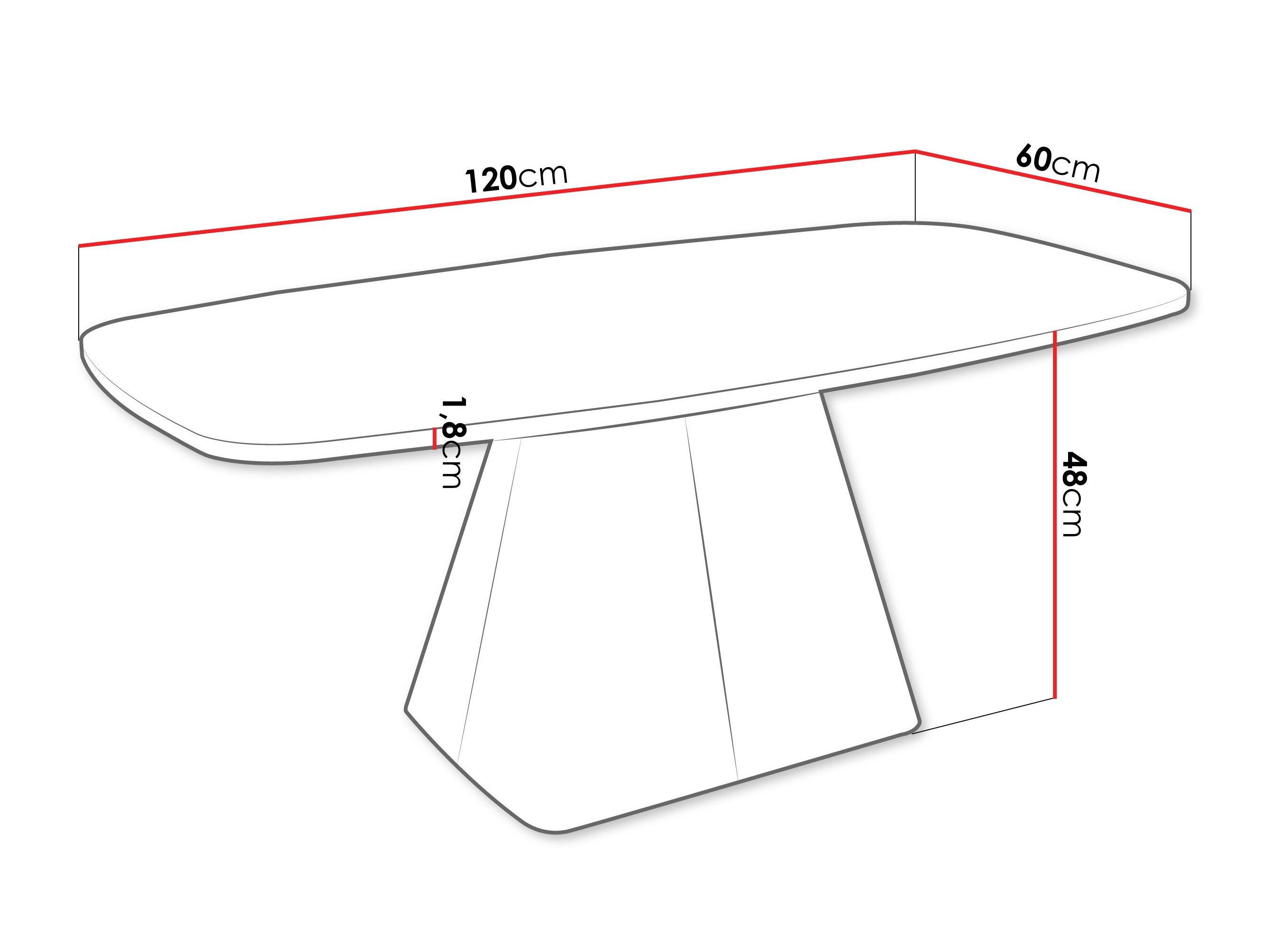 Table basse Oswego 158 (Cachemire + Noir)
