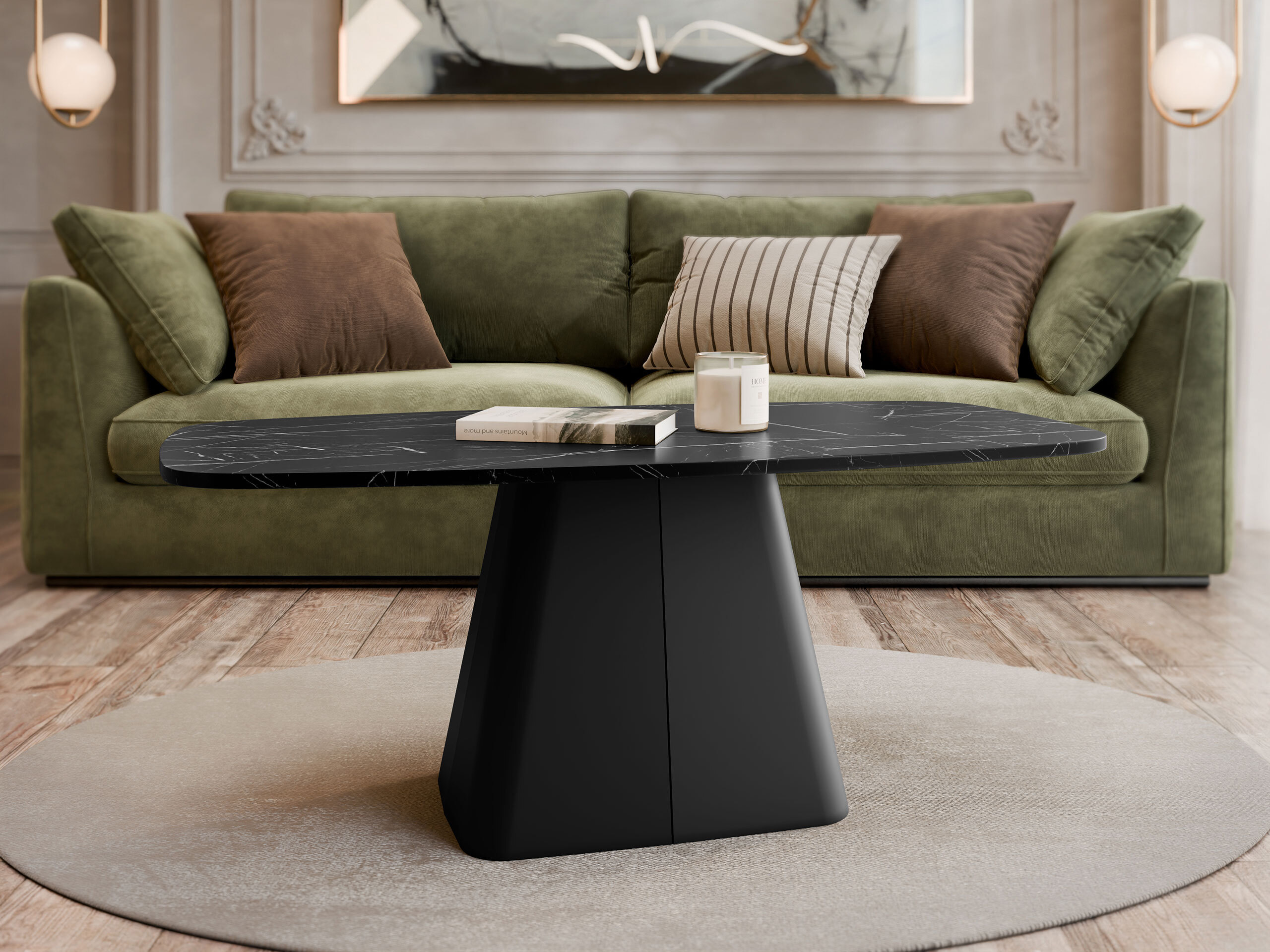 Table basse Oswego 158 (Marbre noir)
