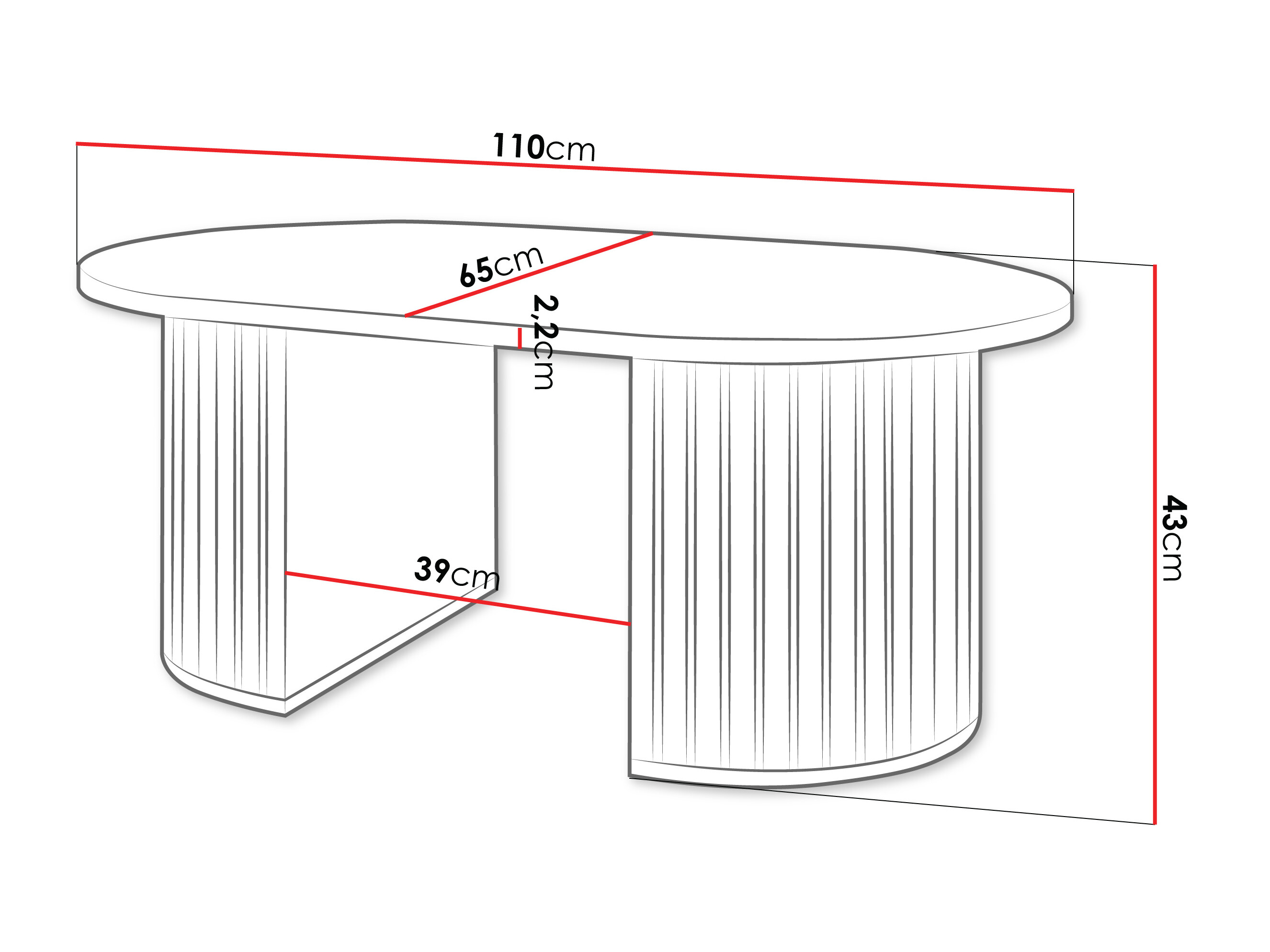Table basse Comfivo Ulma (Beige)