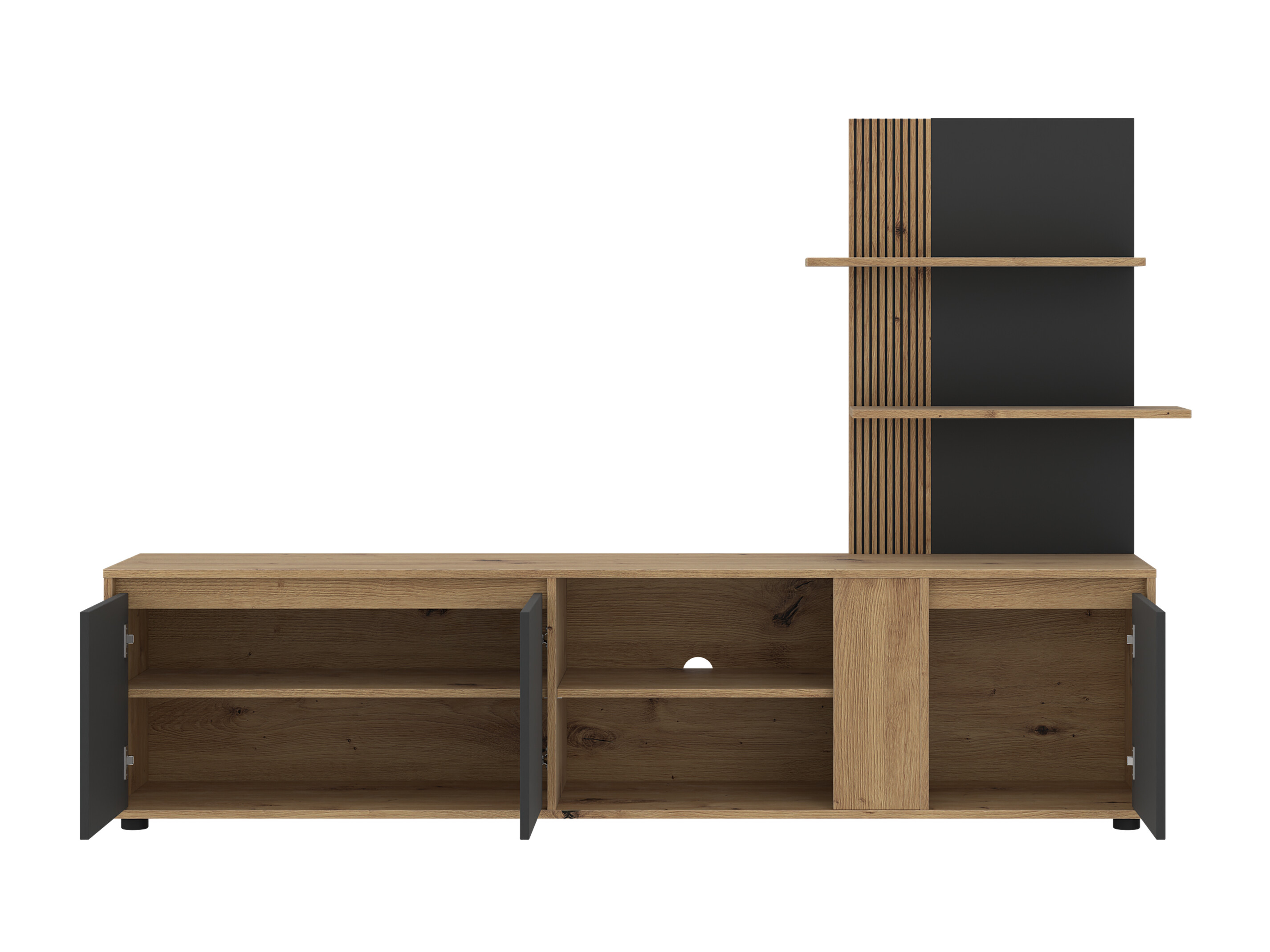 Meuble TV Torcavi 101 (Anthracite + Chêne Artisan)