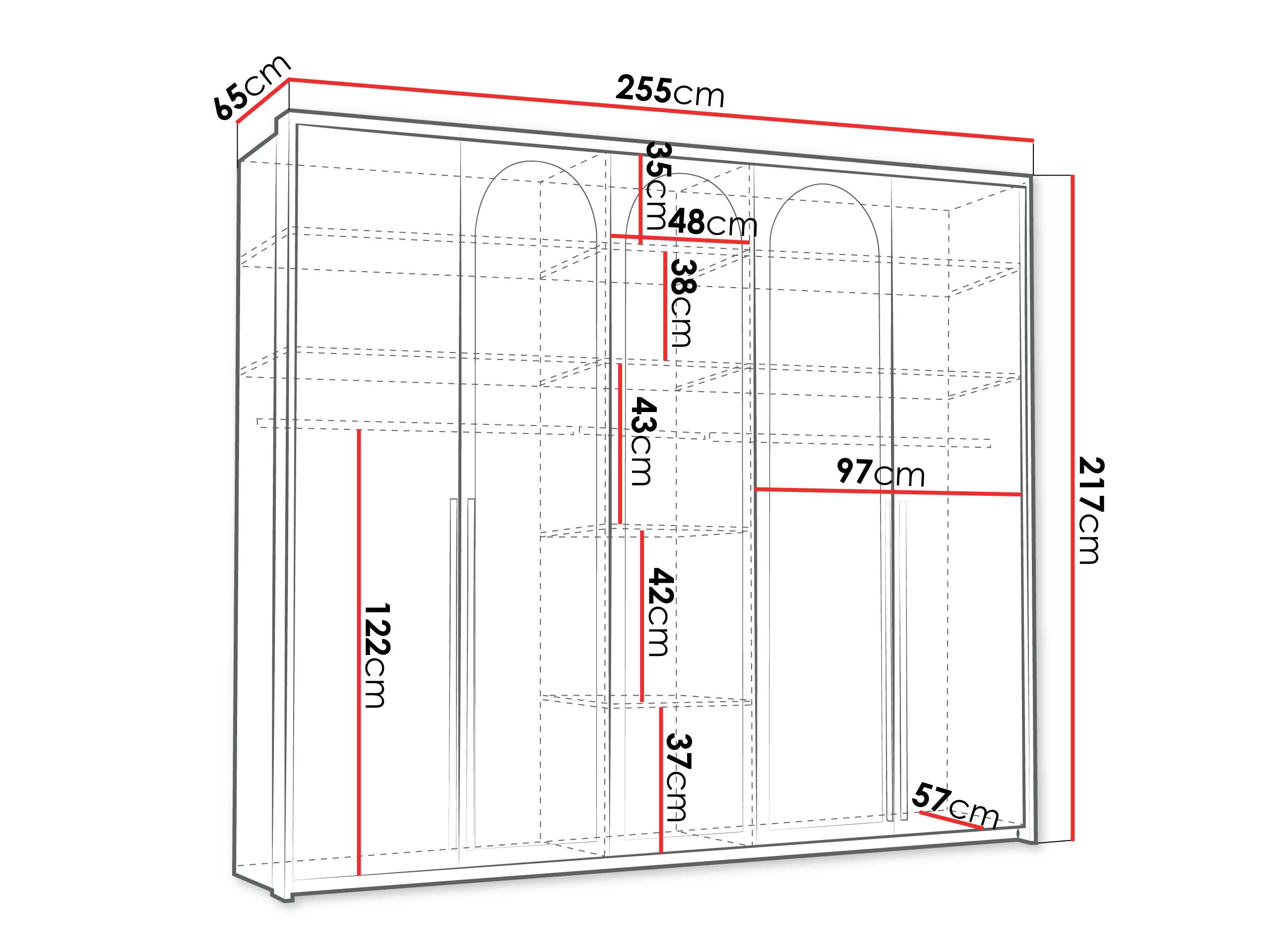 Armoire Honolulu 286 (Terre cuite)