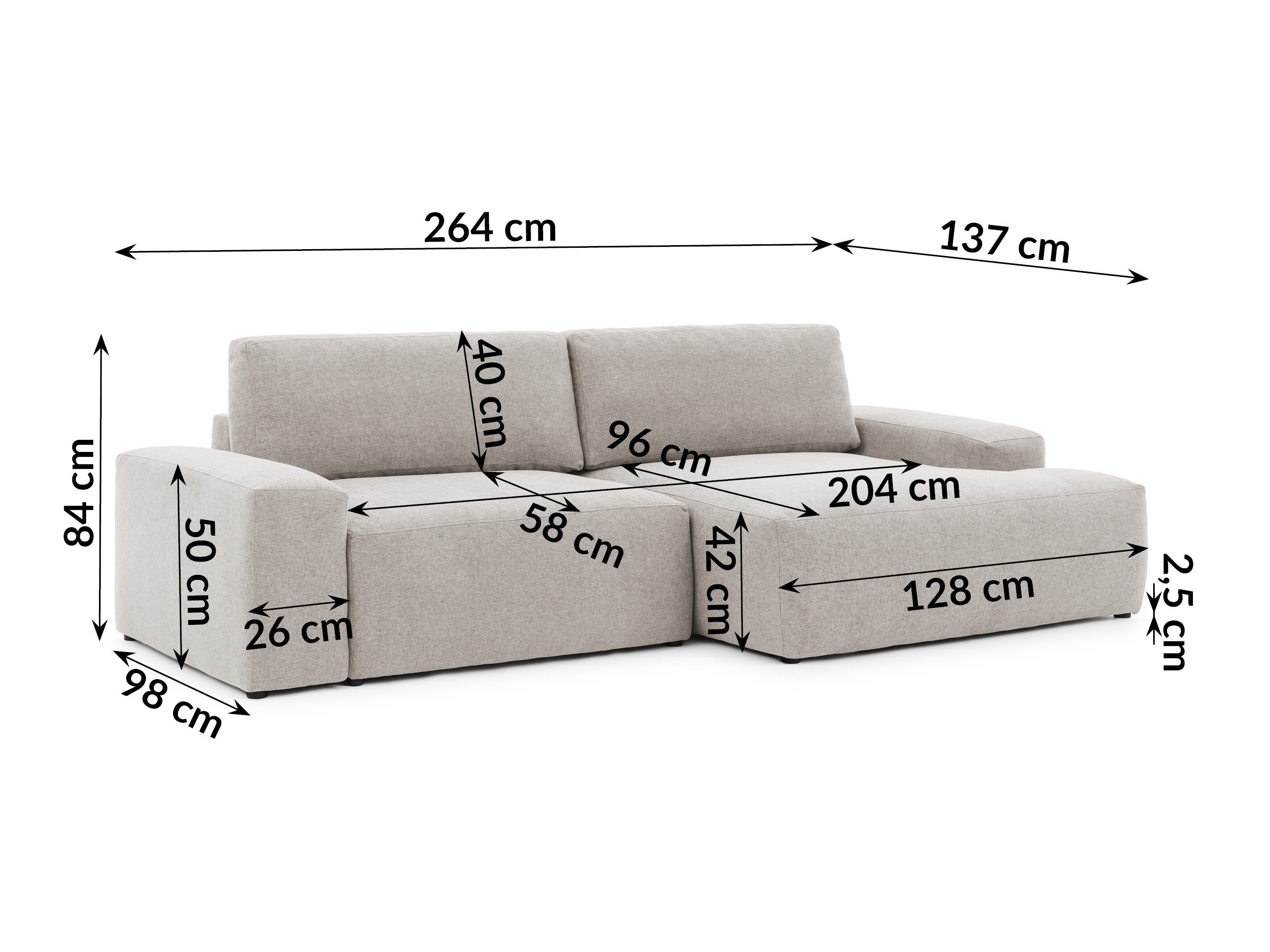 Canapé d'angle Rocklin 237 (Alta 04)