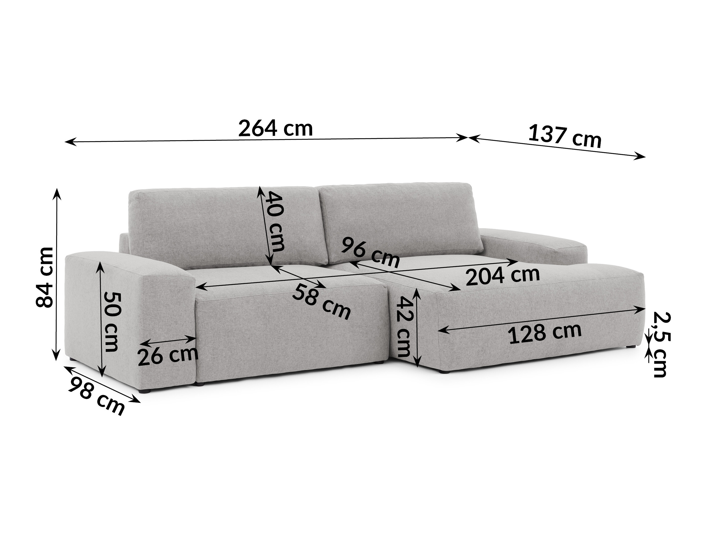 Canapé d'angle Rocklin 237 (Alta 15)