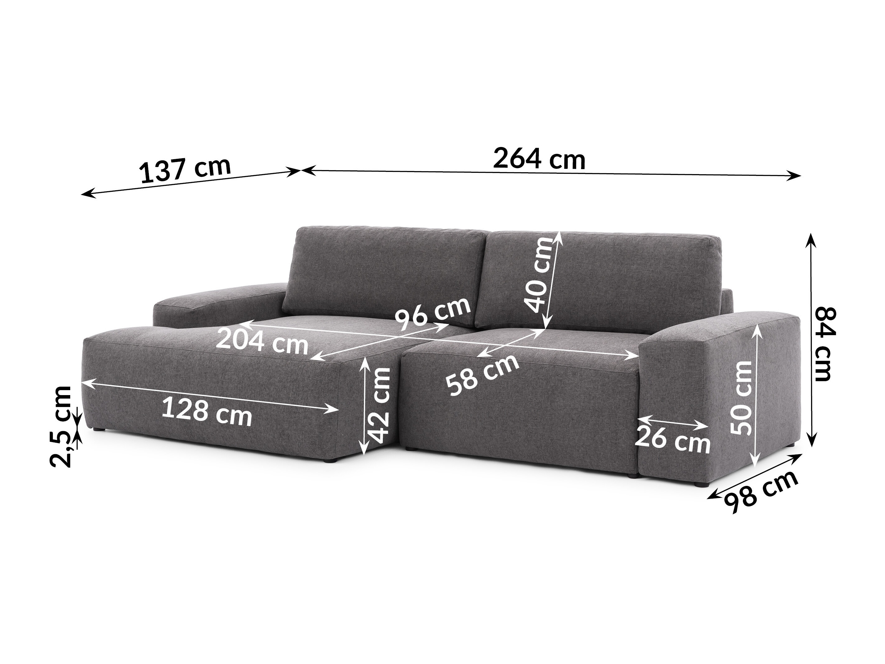 Canapé d'angle Rocklin 237 (Alta 17)