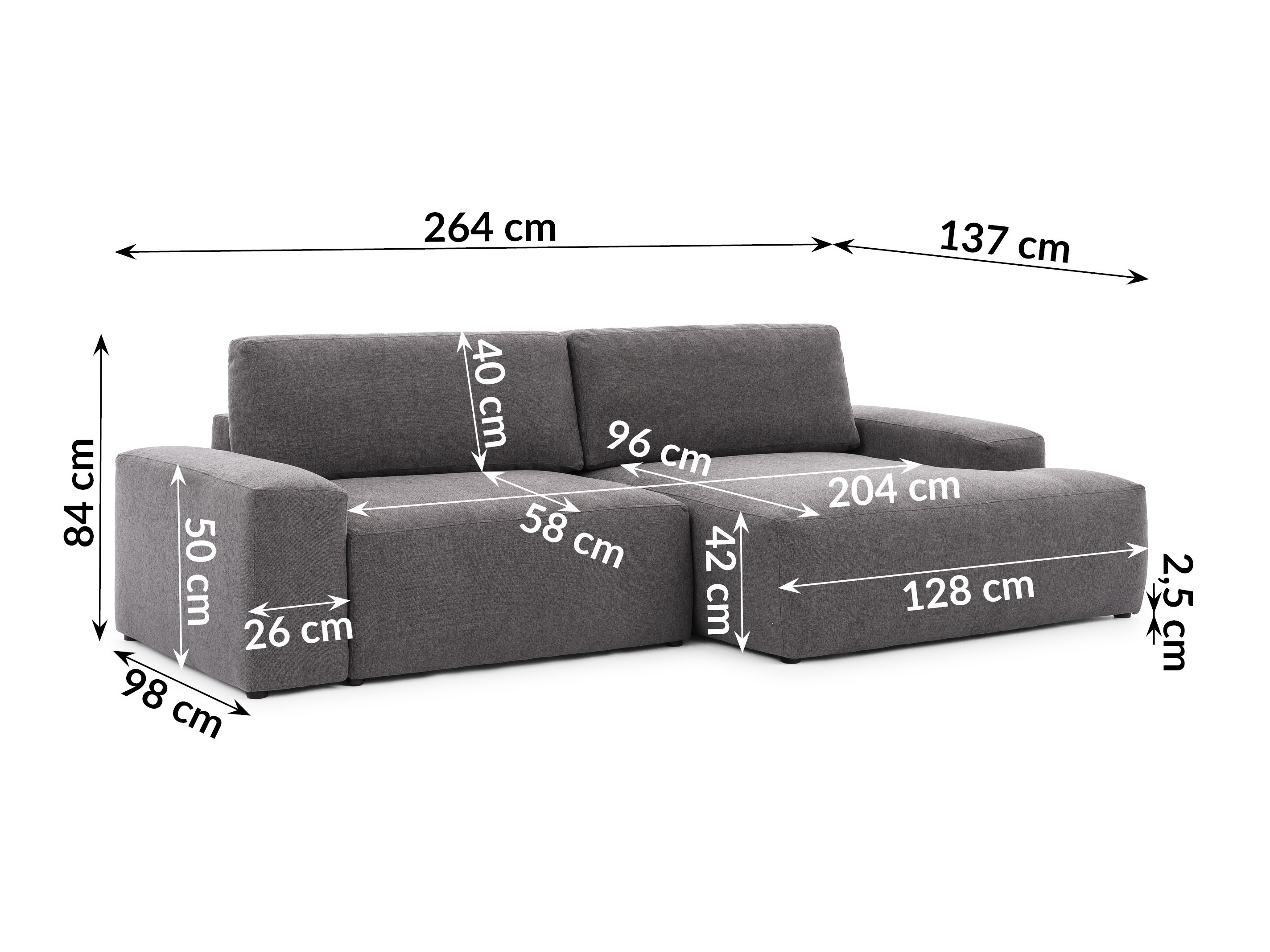 Canapé d'angle Rocklin 237 (Alta 17)