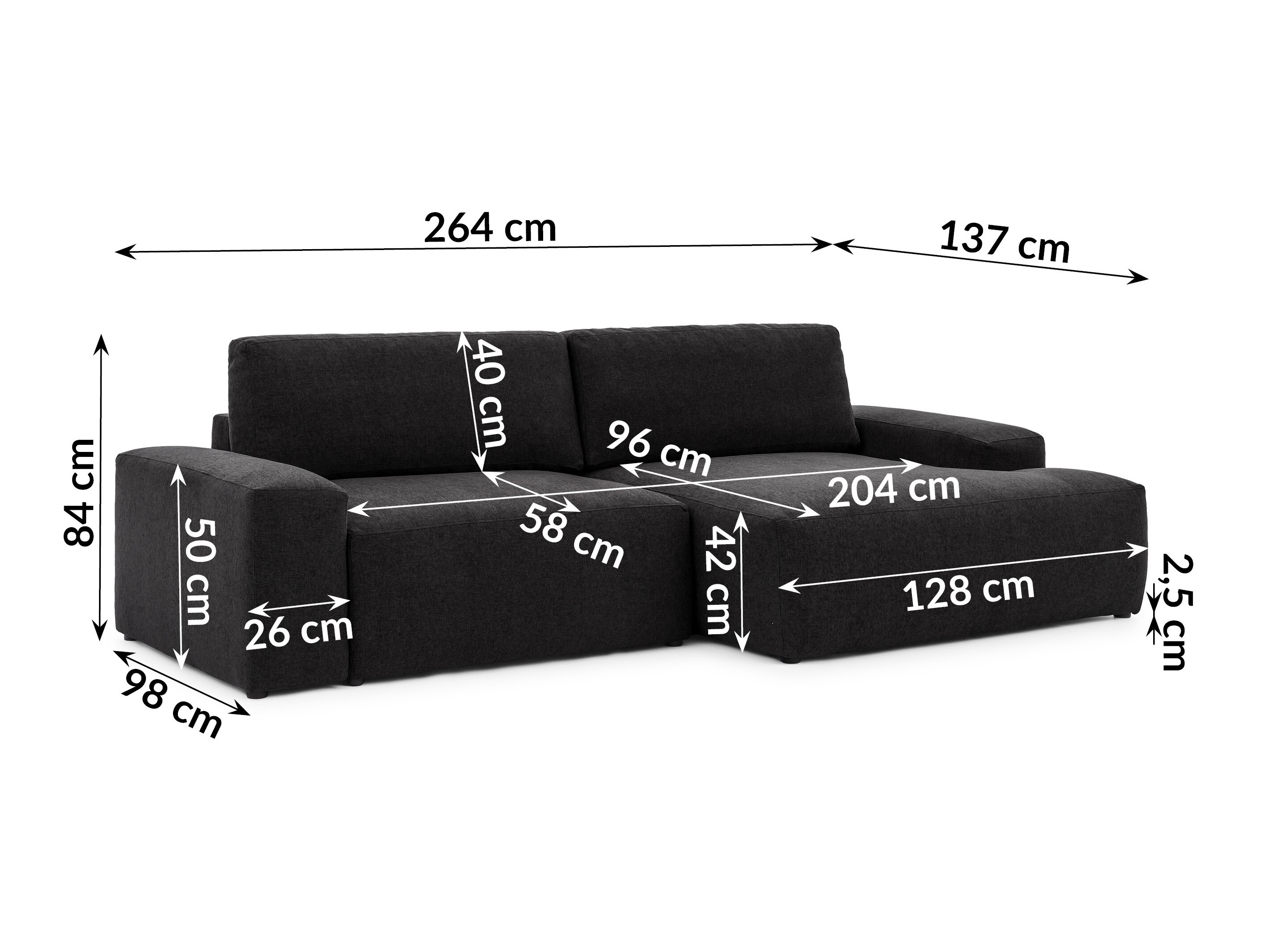 Canapé d'angle Rocklin 237 (Alta 18)