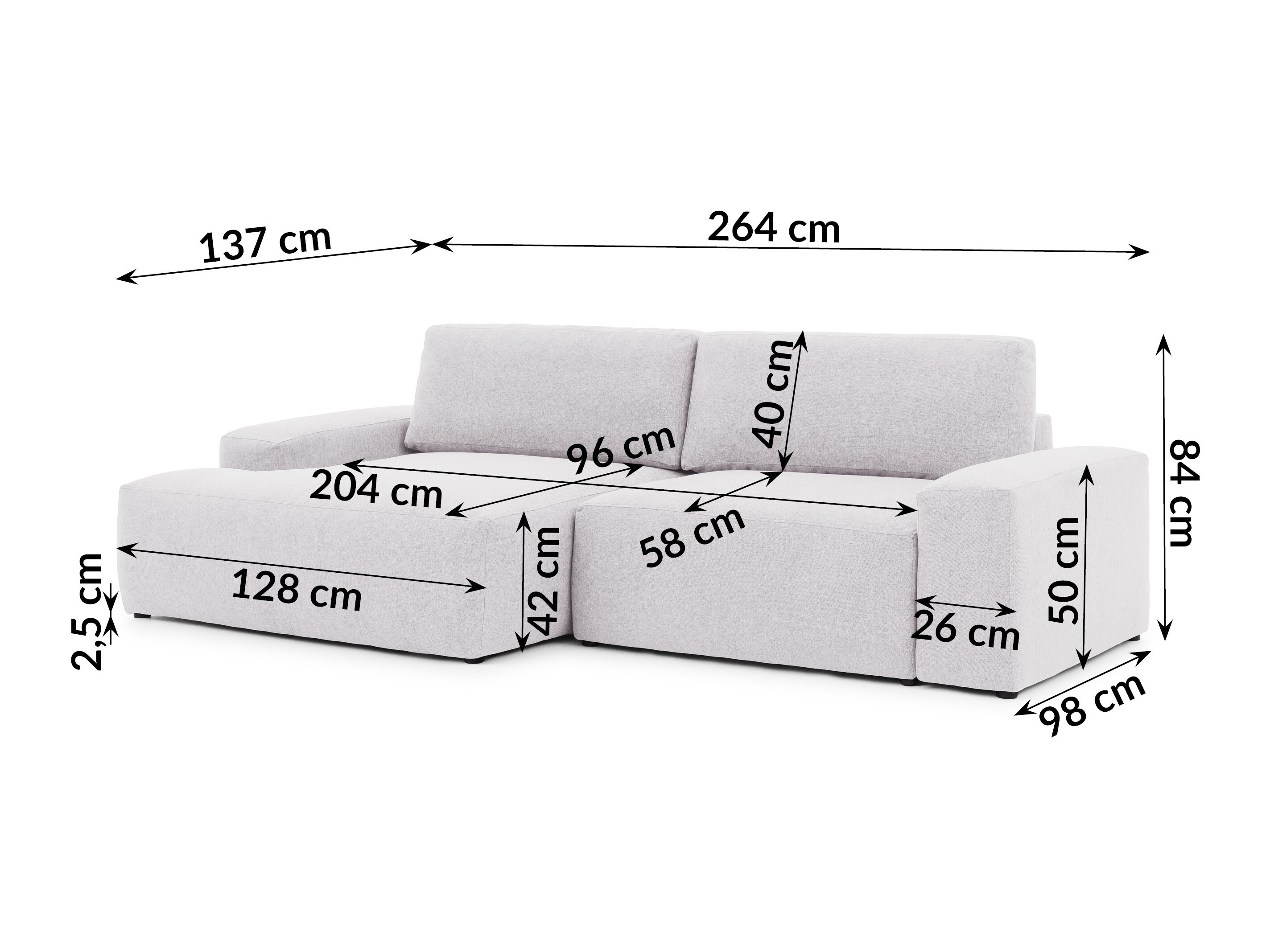 Canapé d'angle Rocklin 237 (Alta 21)