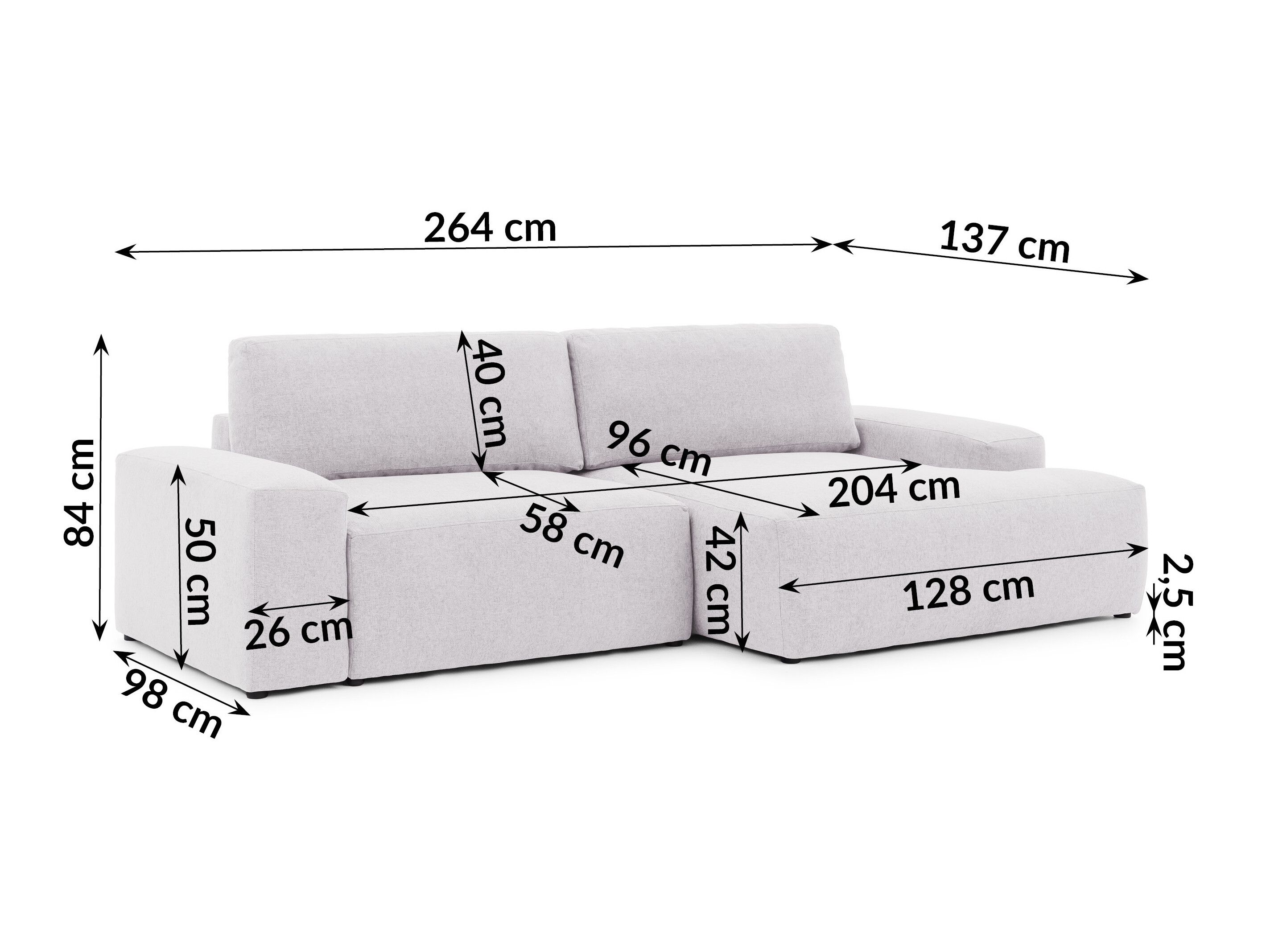 Canapé d'angle Rocklin 237 (Alta 21)
