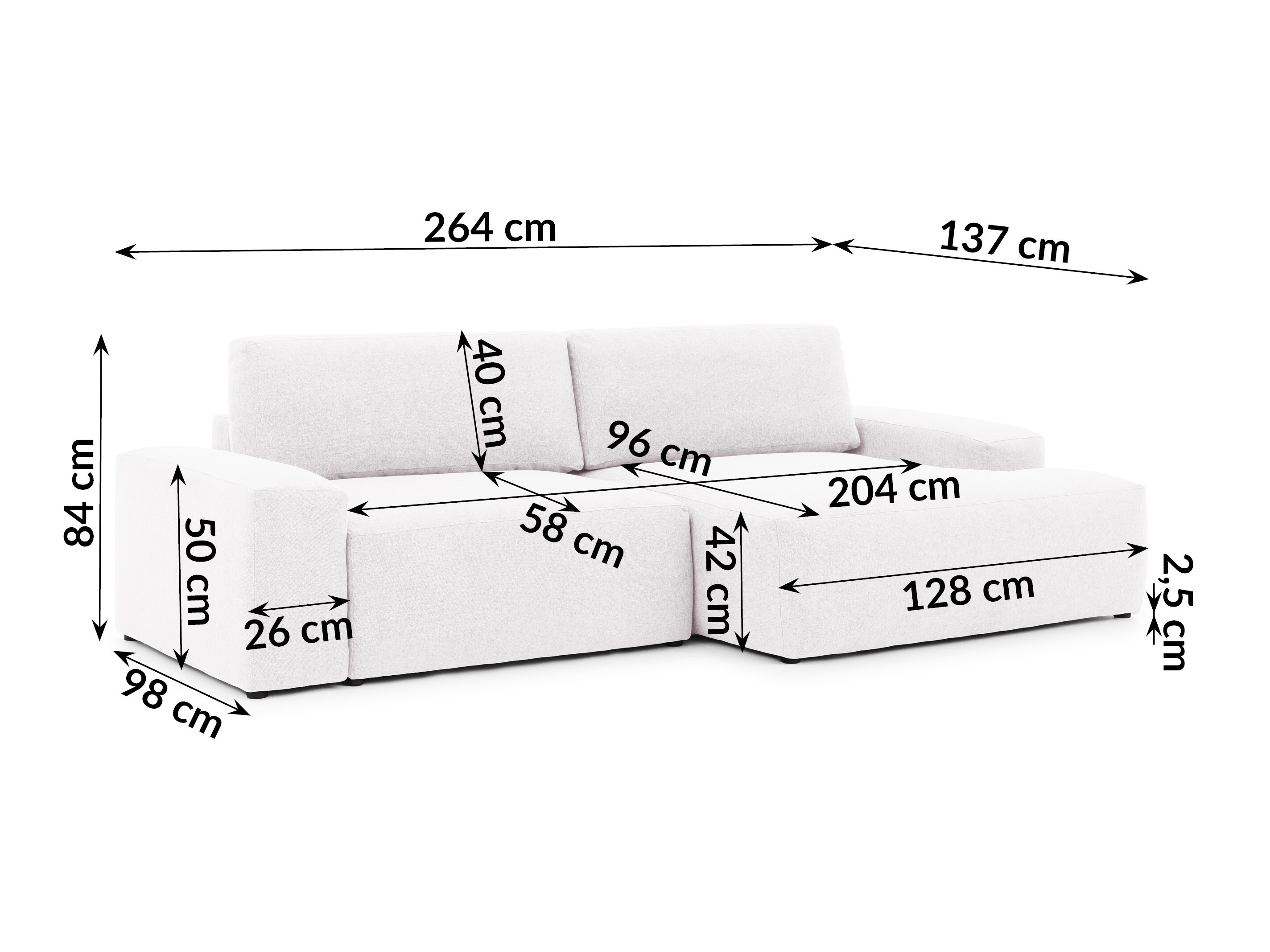 Canapé d'angle Rocklin 237 (Alta 23)