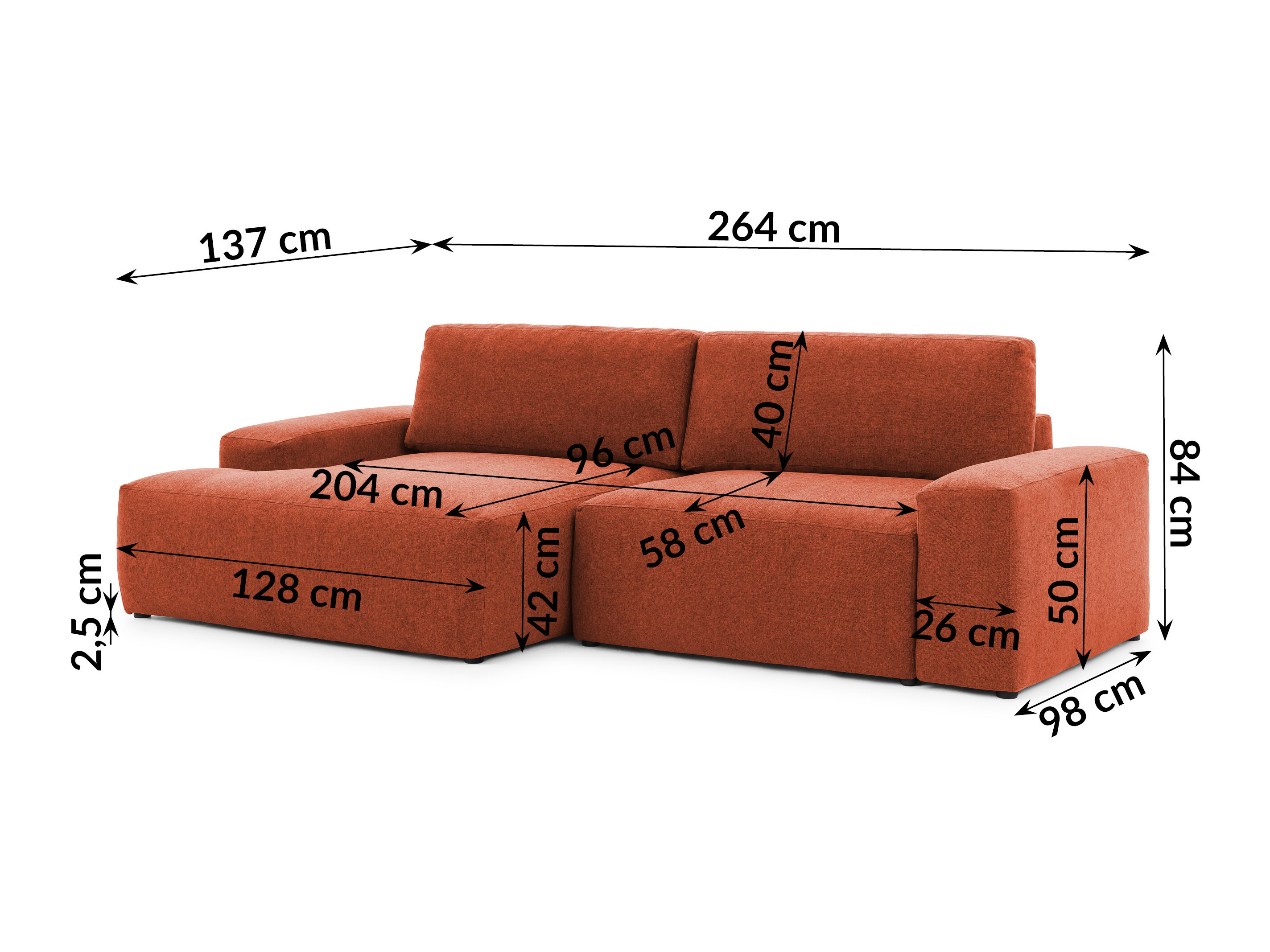 Canapé d'angle Rocklin 237 (Alta 25)