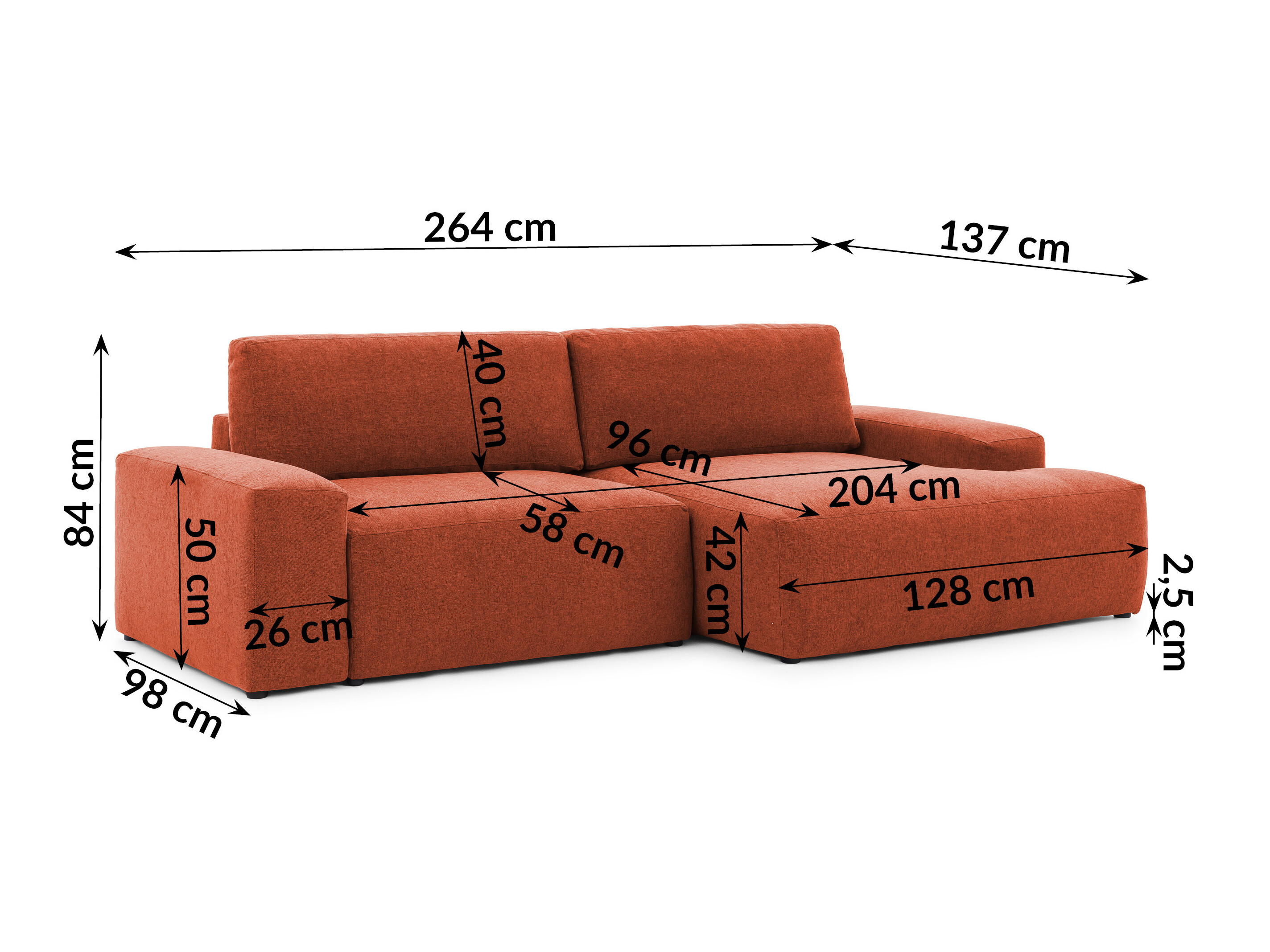Canapé d'angle Rocklin 237 (Alta 25)