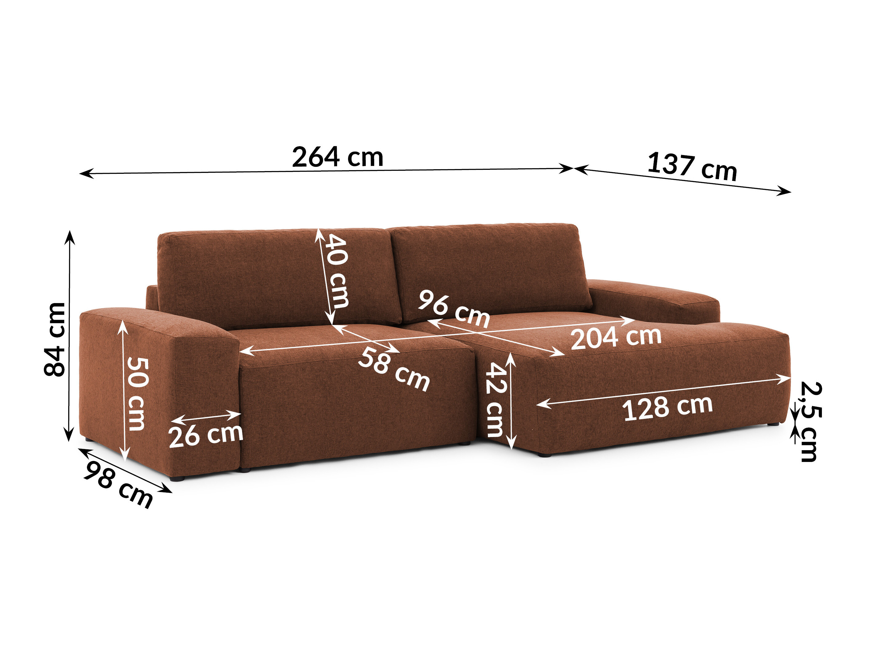 Canapé d'angle Rocklin 237 (Alta 26)