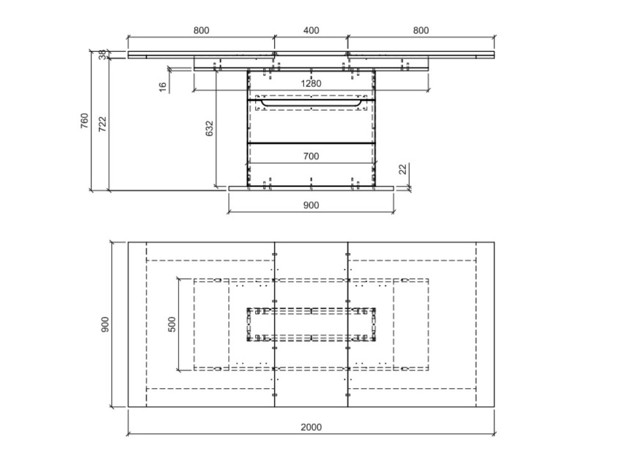 Table Deldori 100 (Cachemire + Noyer)