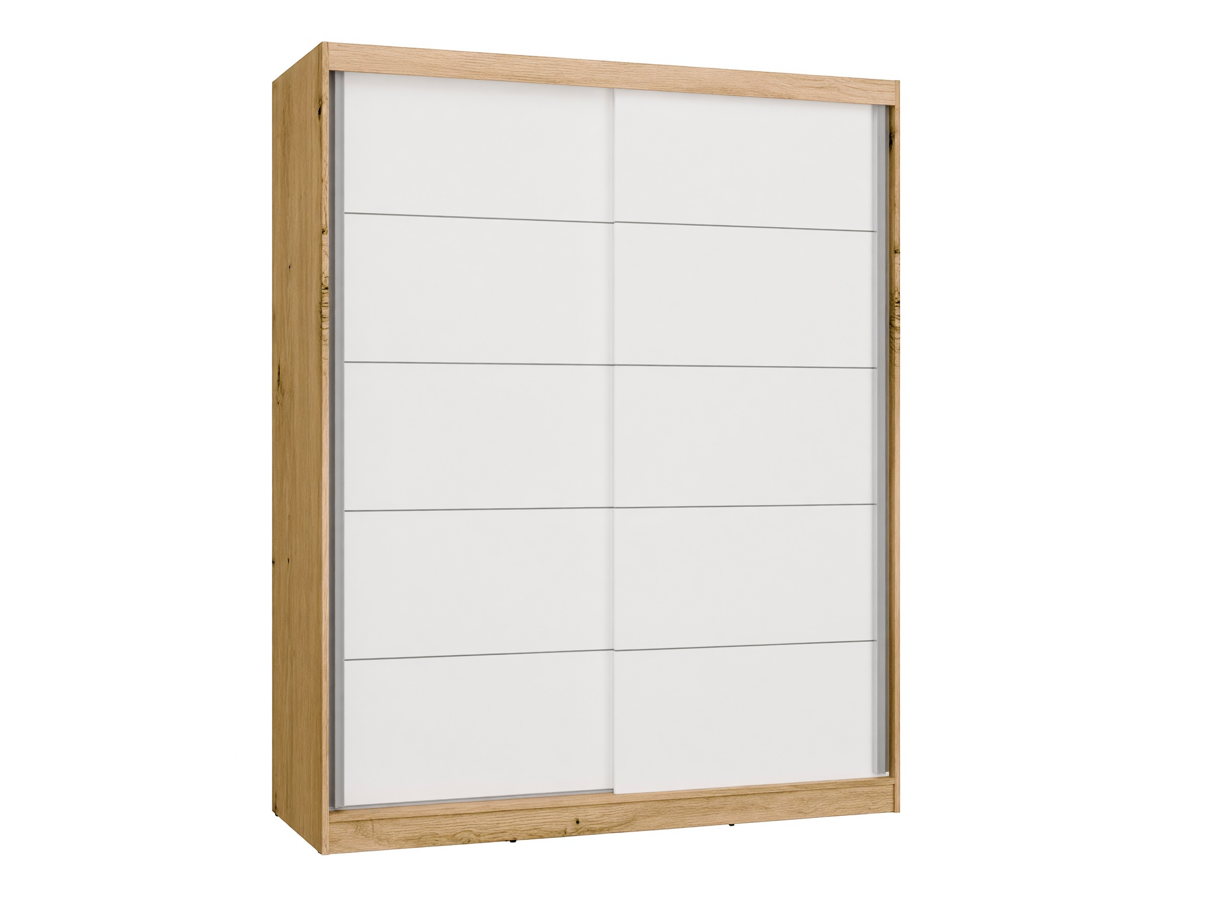 Armoire Mandeville 177 (Chêne Artisan + Blanc)