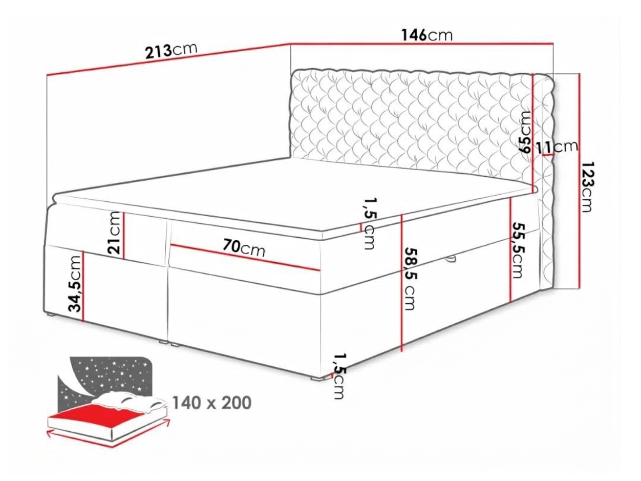 Lit boxspring Lac (Magic Velvet 2216)