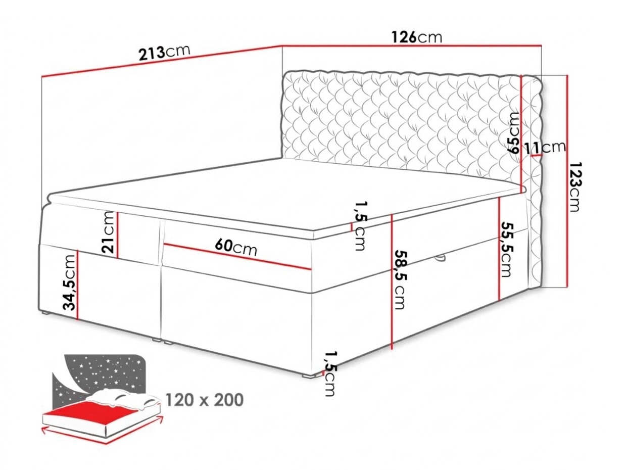 Lit boxspring Lac (Magic Velvet 2217)