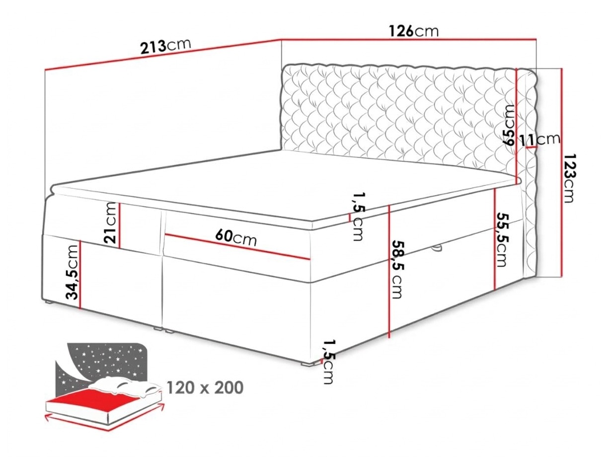 Lit boxspring Lac (Magic Velvet 2243)