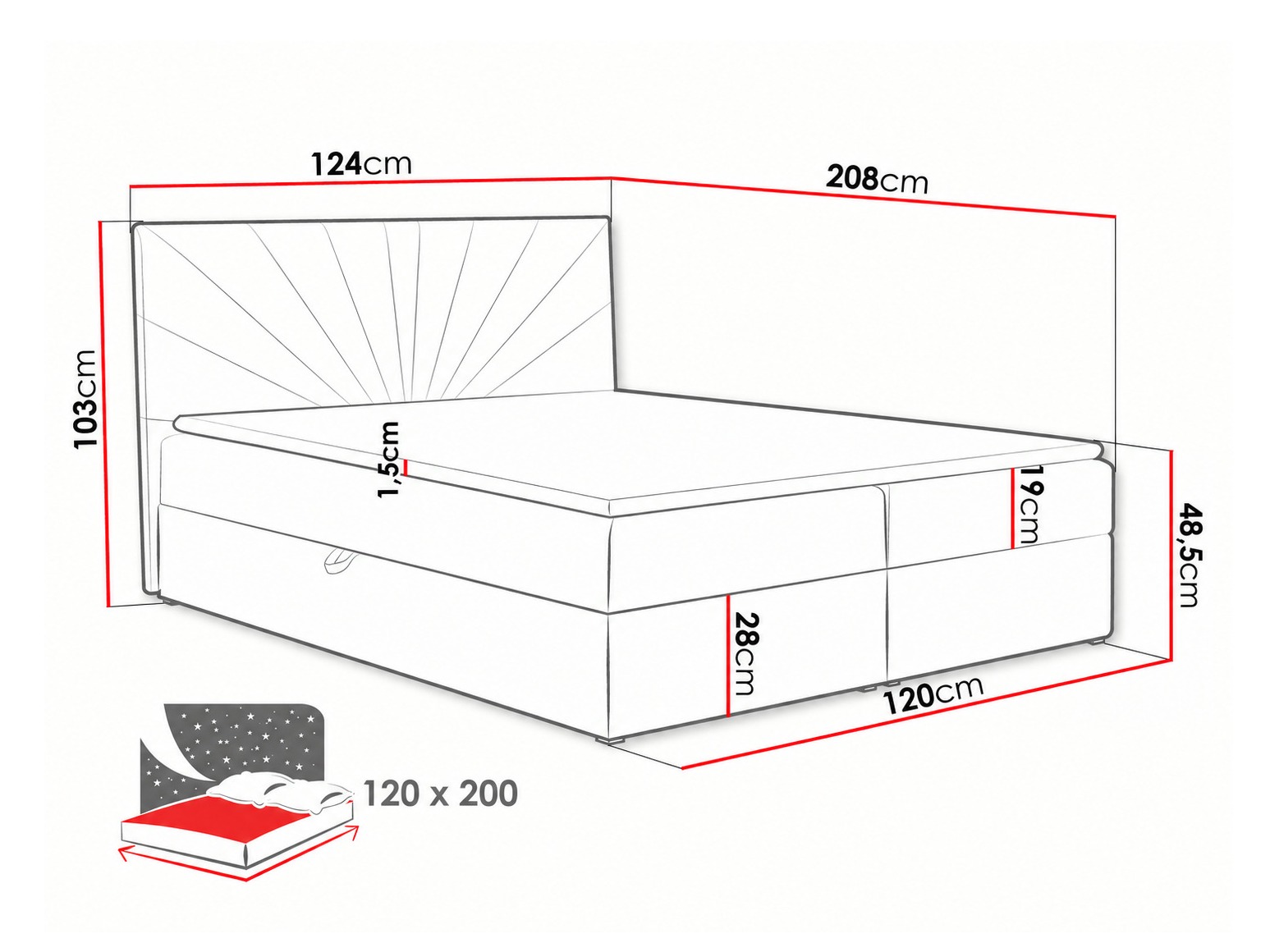Lit boxspring Pons I (Kronos 09)