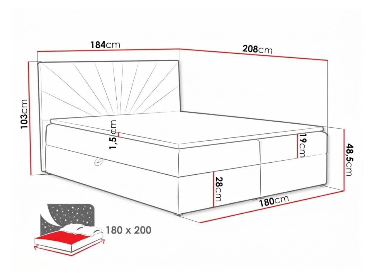 Lit boxspring Pons I (Paros 2)