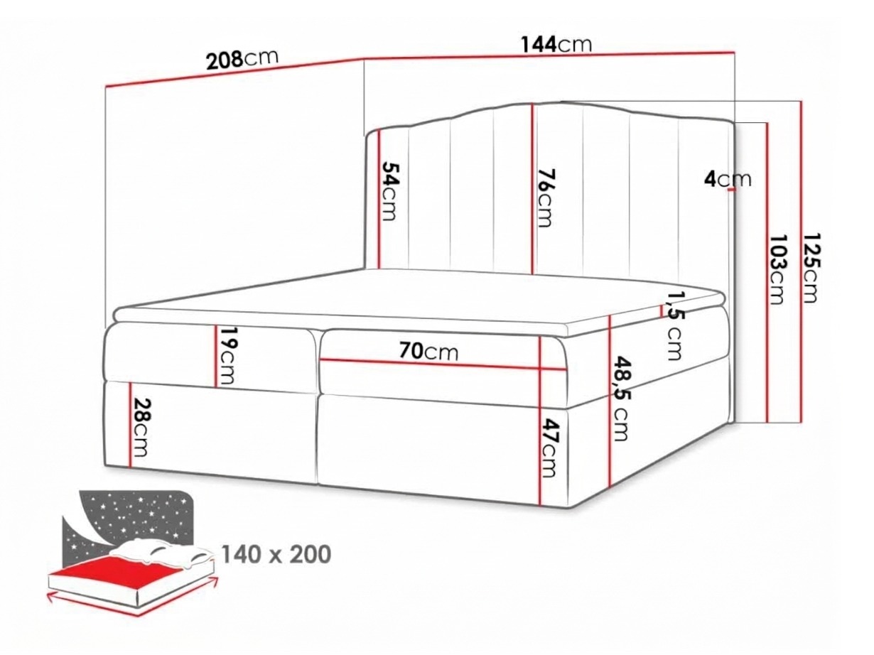 Lit boxspring Cantus (Casablanca 2303)