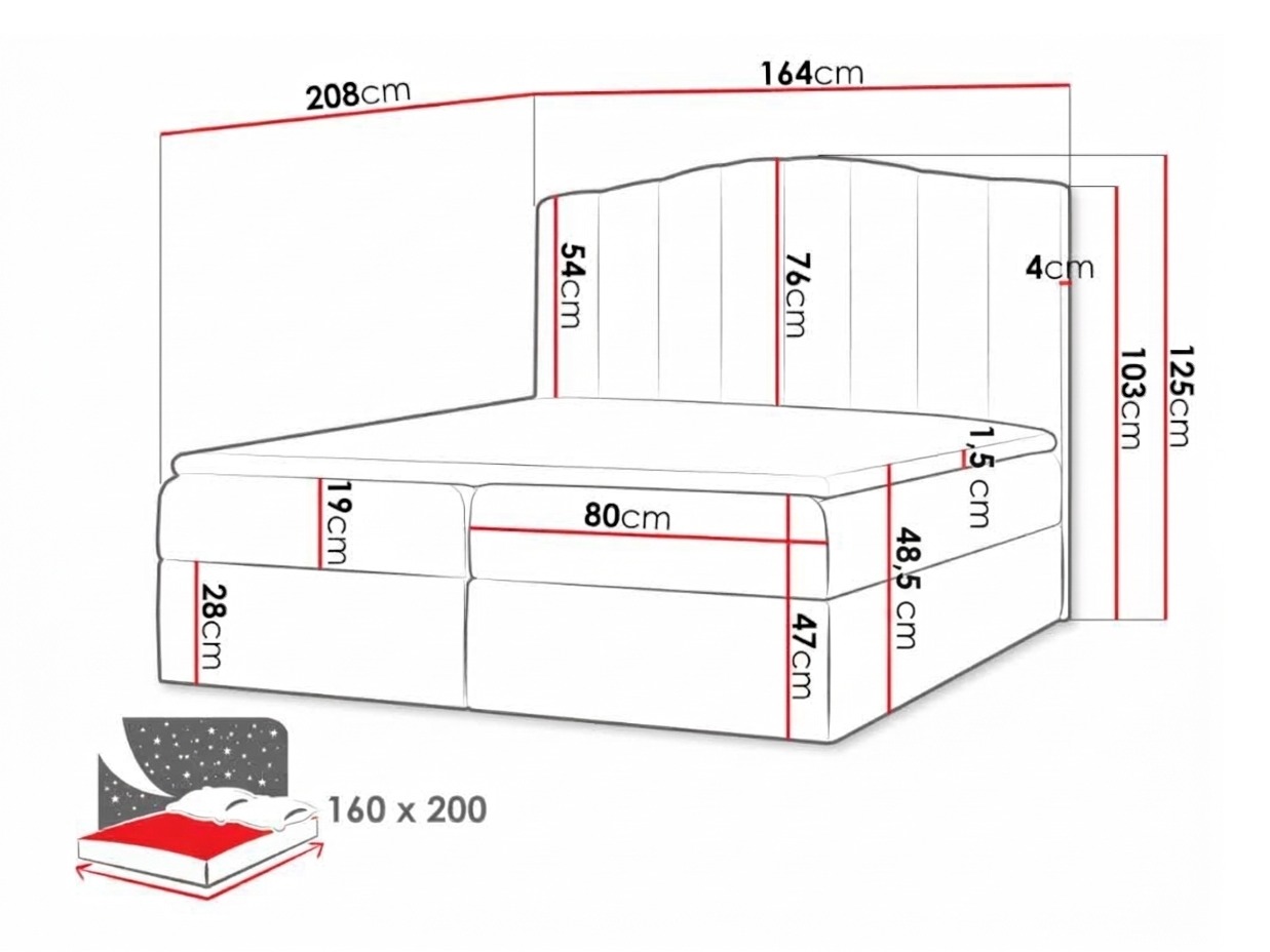 Lit boxspring Cantus (Casablanca 2313)