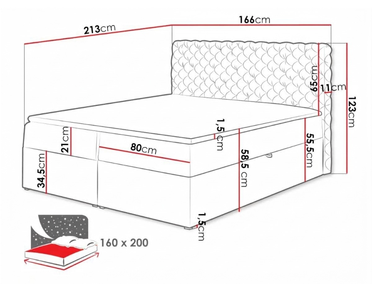 Lit boxspring Lac (Magic Velvet 2243)