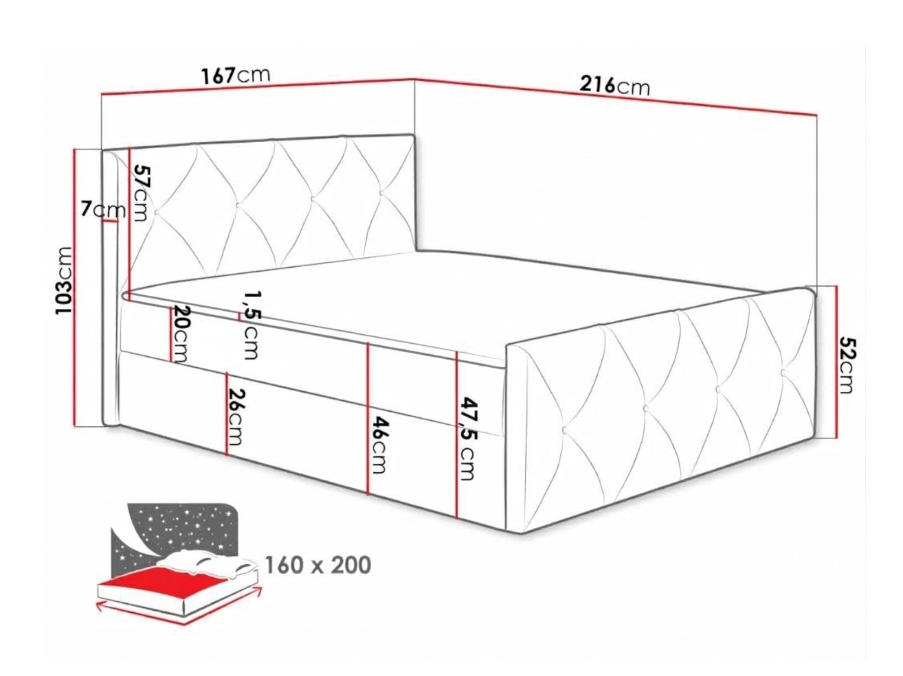 Lit boxspring Litus I (Zetta 291)