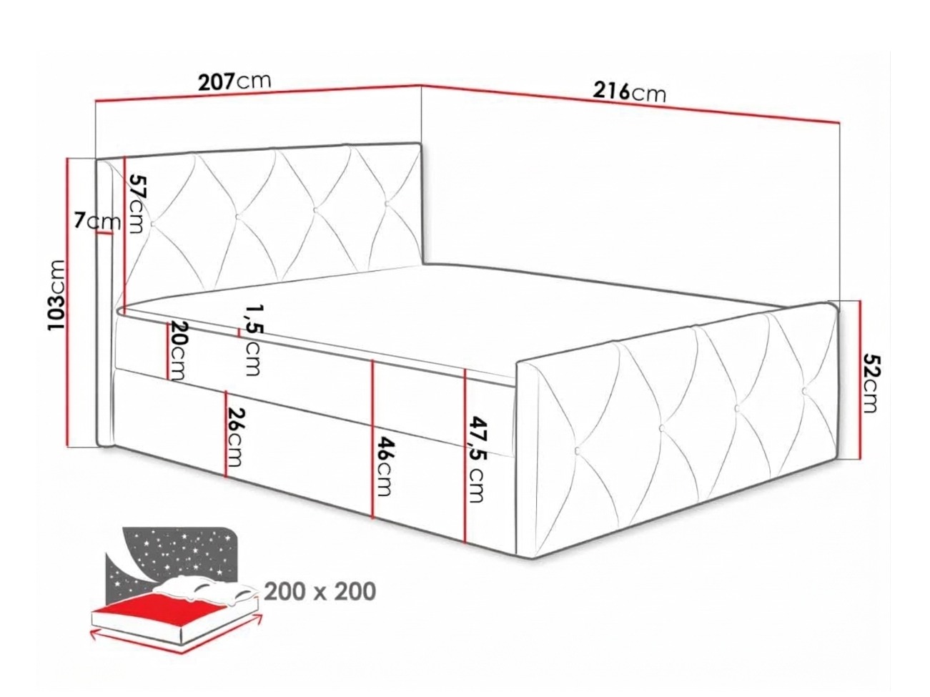 Lit boxspring Litus I (Zetta 291)