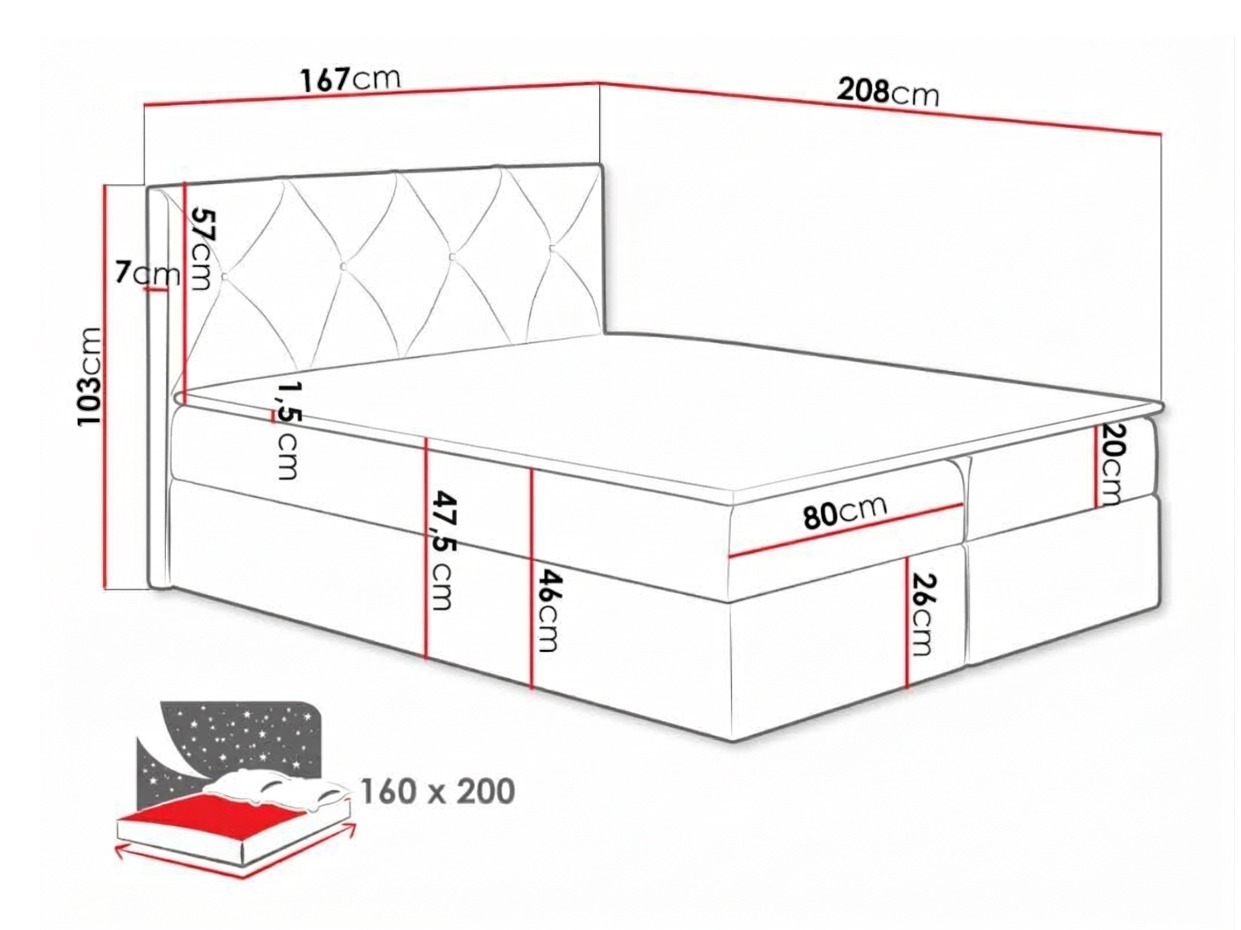 Lit boxspring Litus (Mono 235)