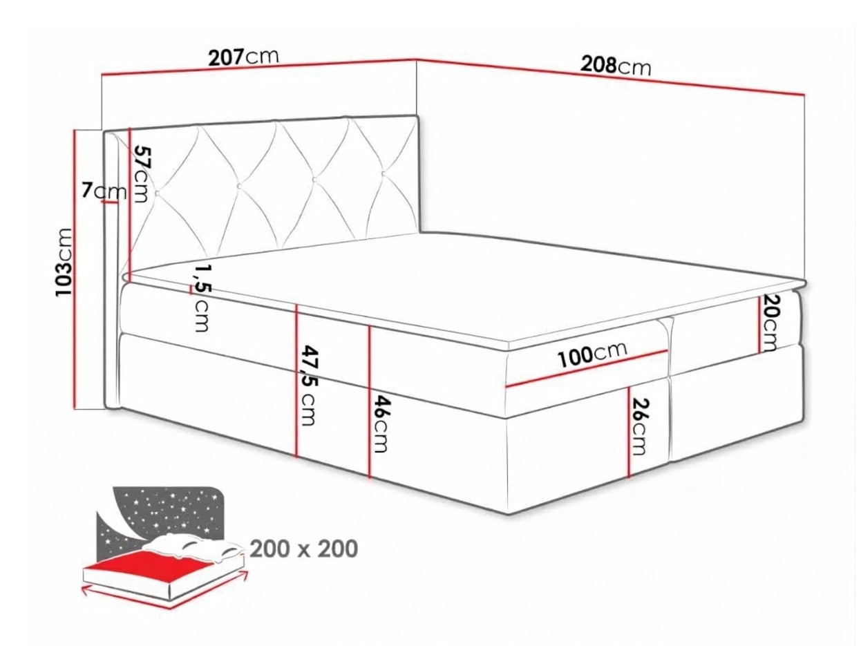 Lit boxspring Litus (Mono 242)
