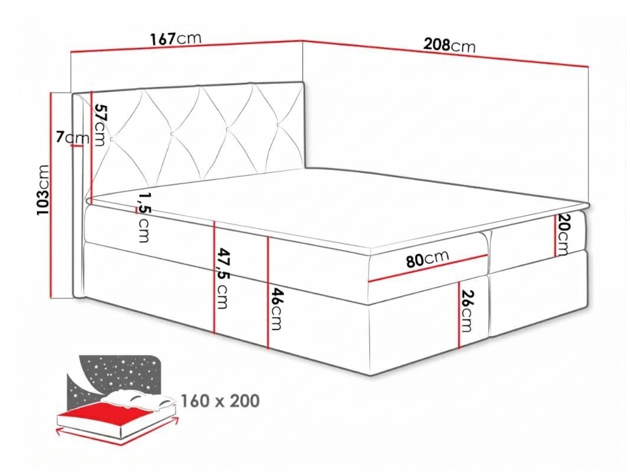 Lit boxspring Litus (Mono 244)