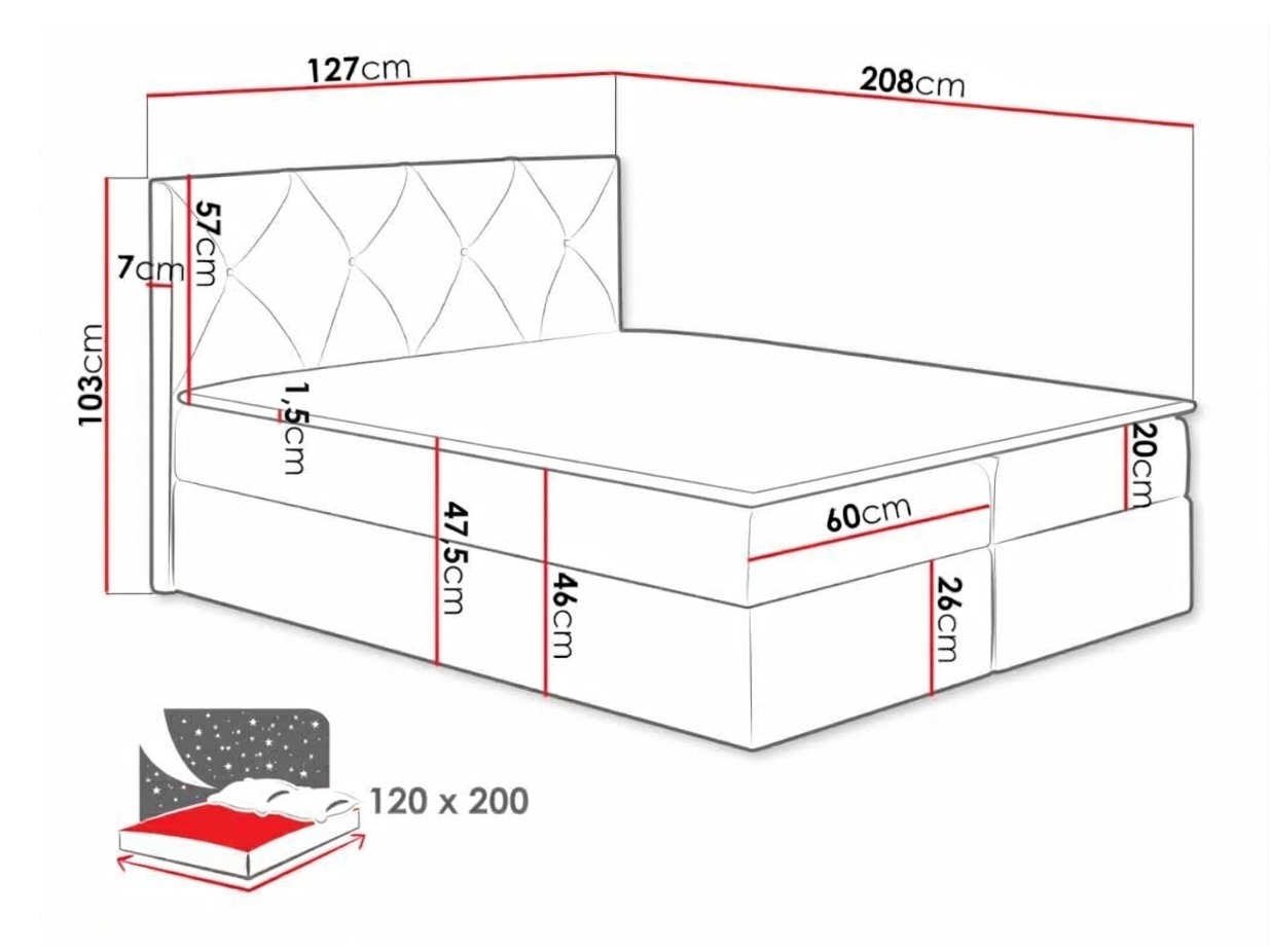 Lit boxspring Litus (Zetta 304)