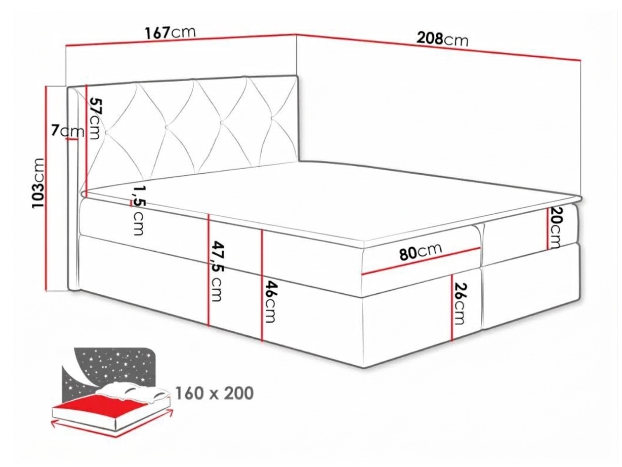 Lit boxspring Litus (Zetta 304)