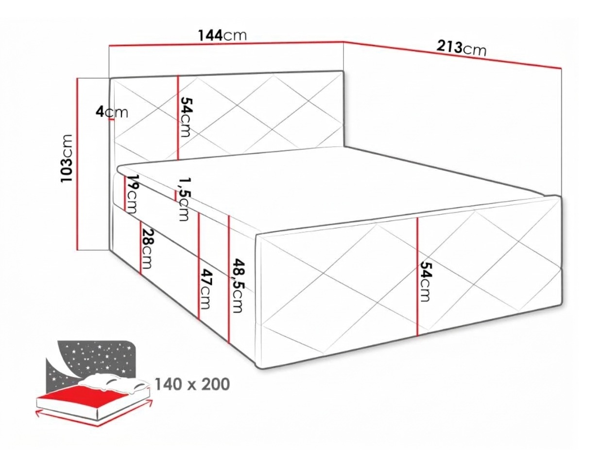Lit boxspring Mons (Doux 034)
