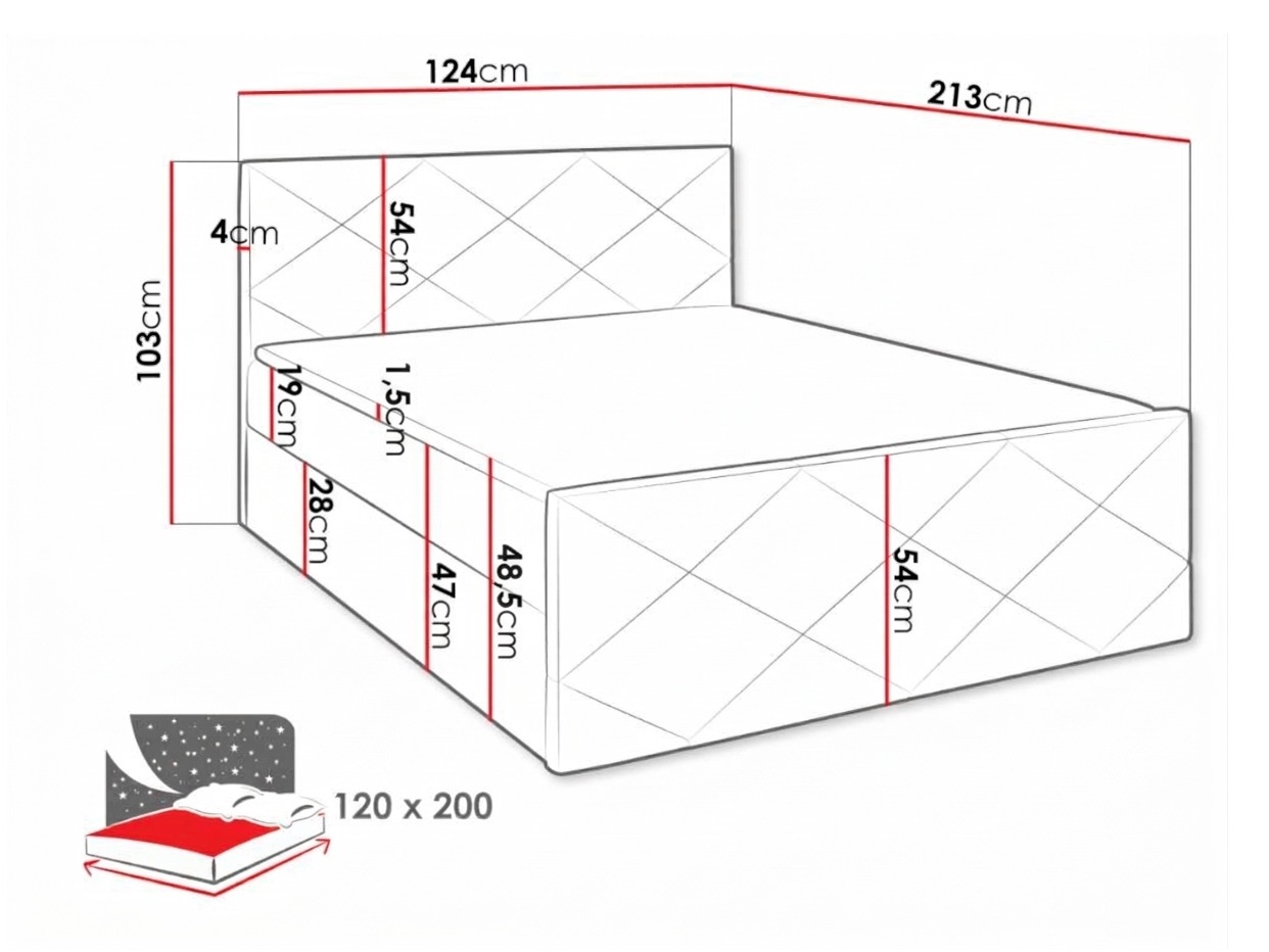 Lit boxspring Mons (Ikar 01)